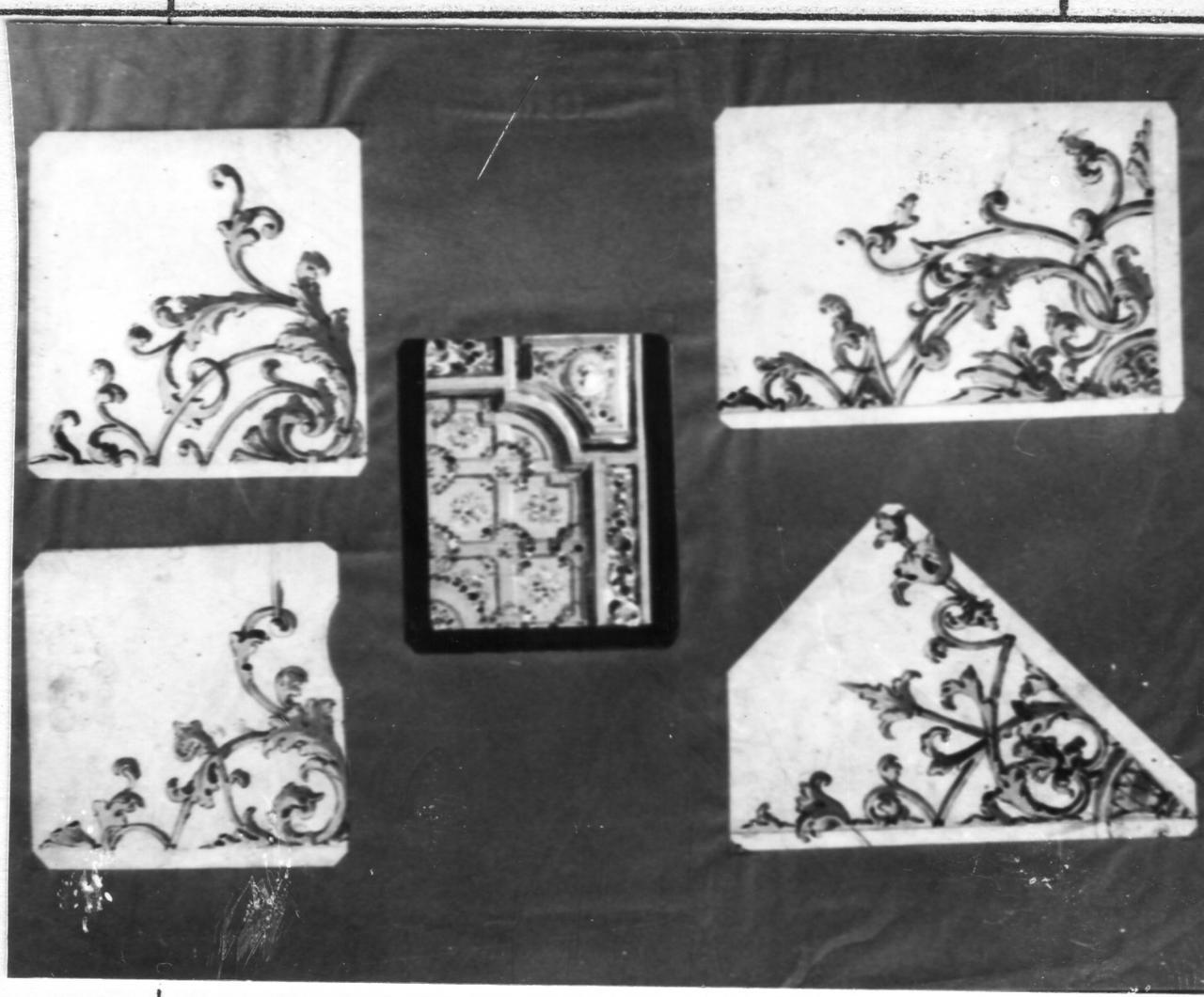 decorazione per soffitto (disegno) di Becchi Andrea (seconda metà sec. XIX)