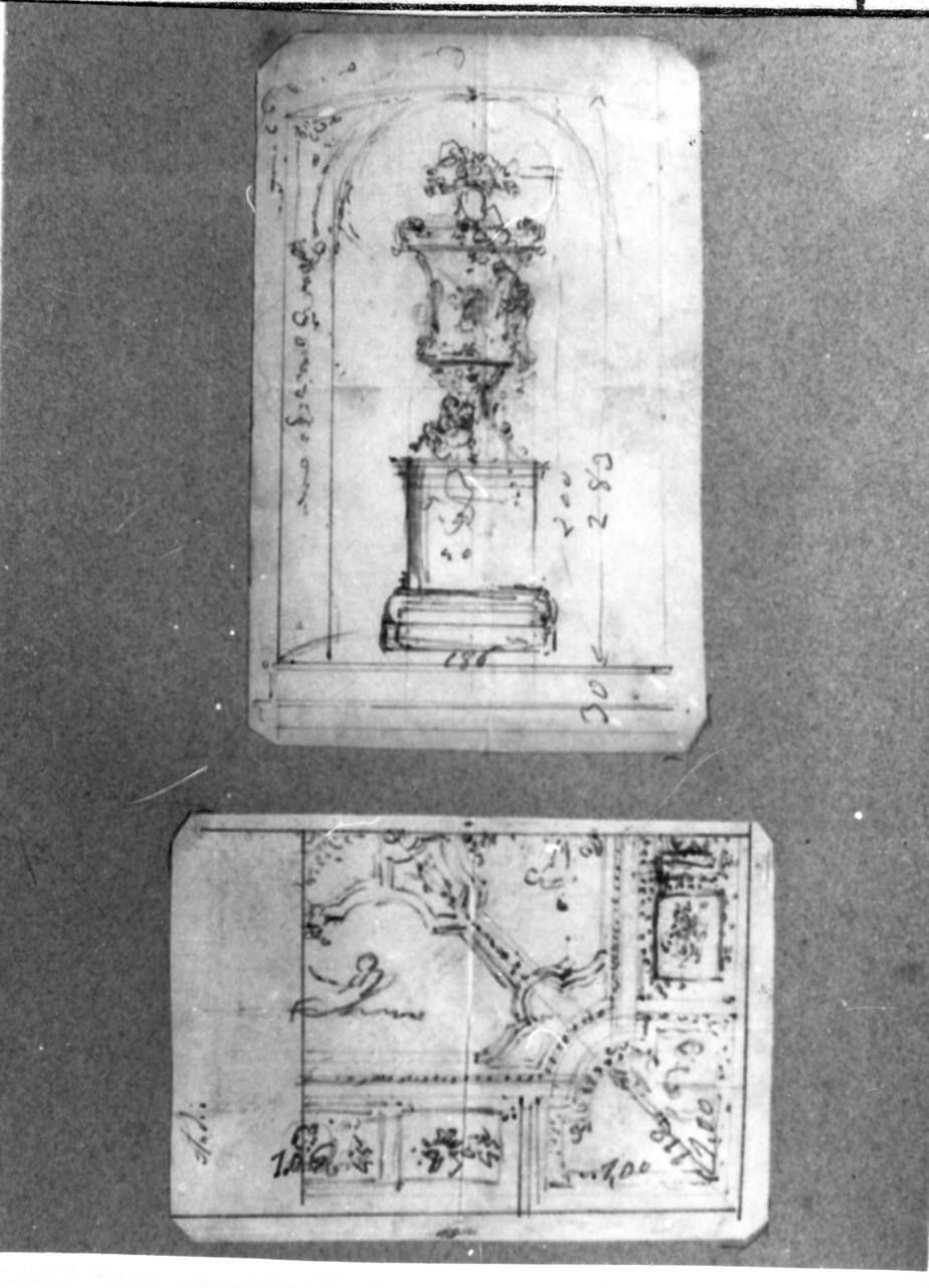 decorazione per soffitto (disegno) di Becchi Andrea (seconda metà sec. XIX)