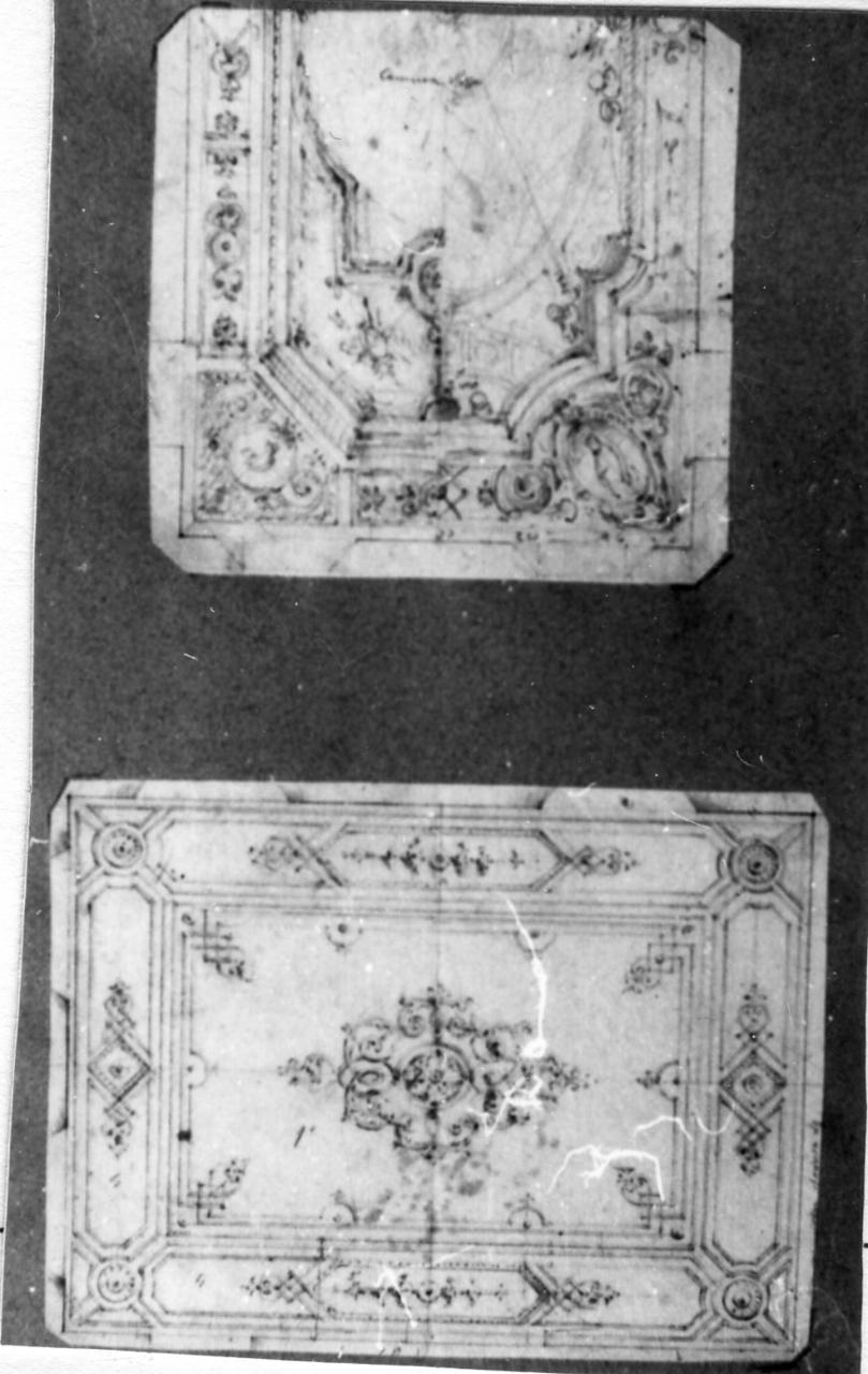decorazione per soffitto (disegno) di Becchi Andrea (seconda metà sec. XIX)