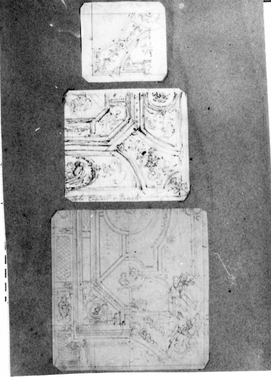 decorazione per soffitto (disegno) di Becchi Andrea (seconda metà sec. XIX)