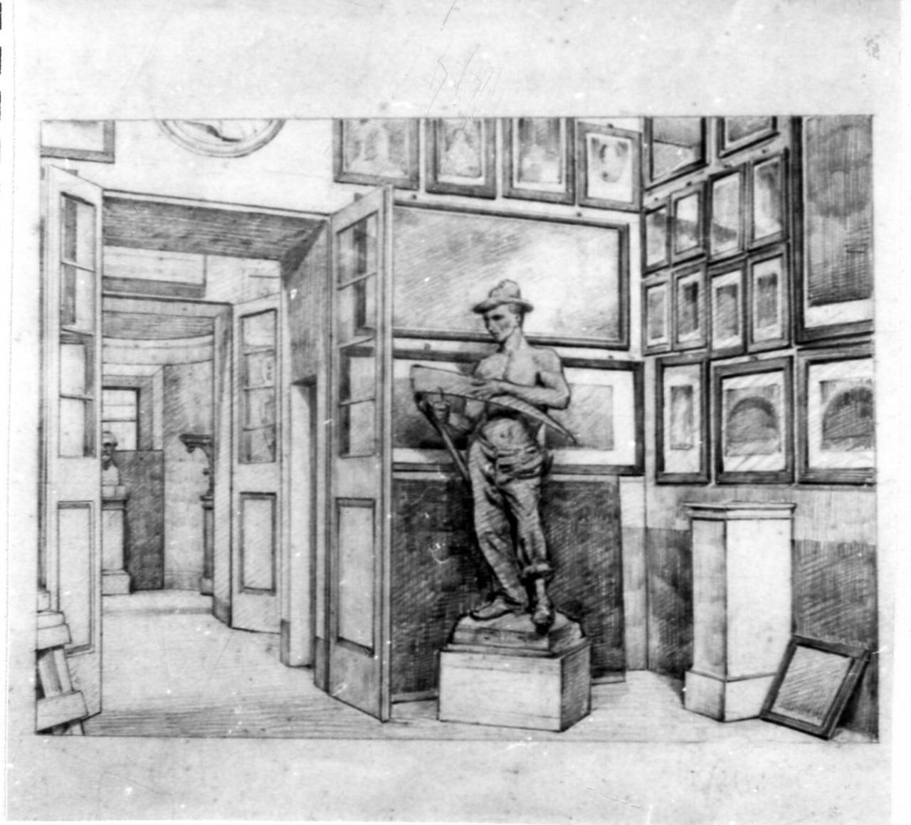 interno (disegno) di Valli Augusto (fine sec. XIX)