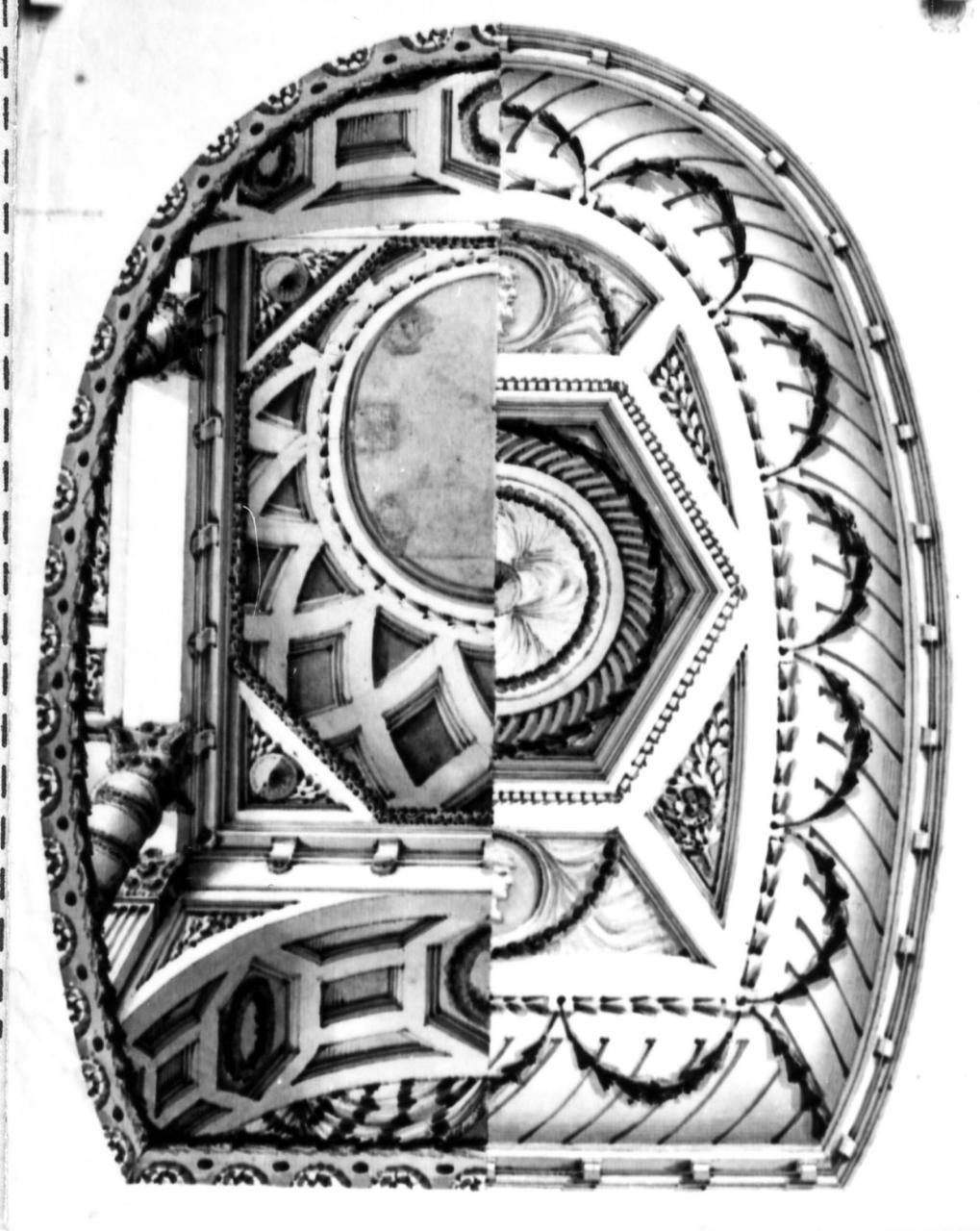 decorazione per volta di teatro (disegno) di Becchi Andrea (seconda metà sec. XIX)