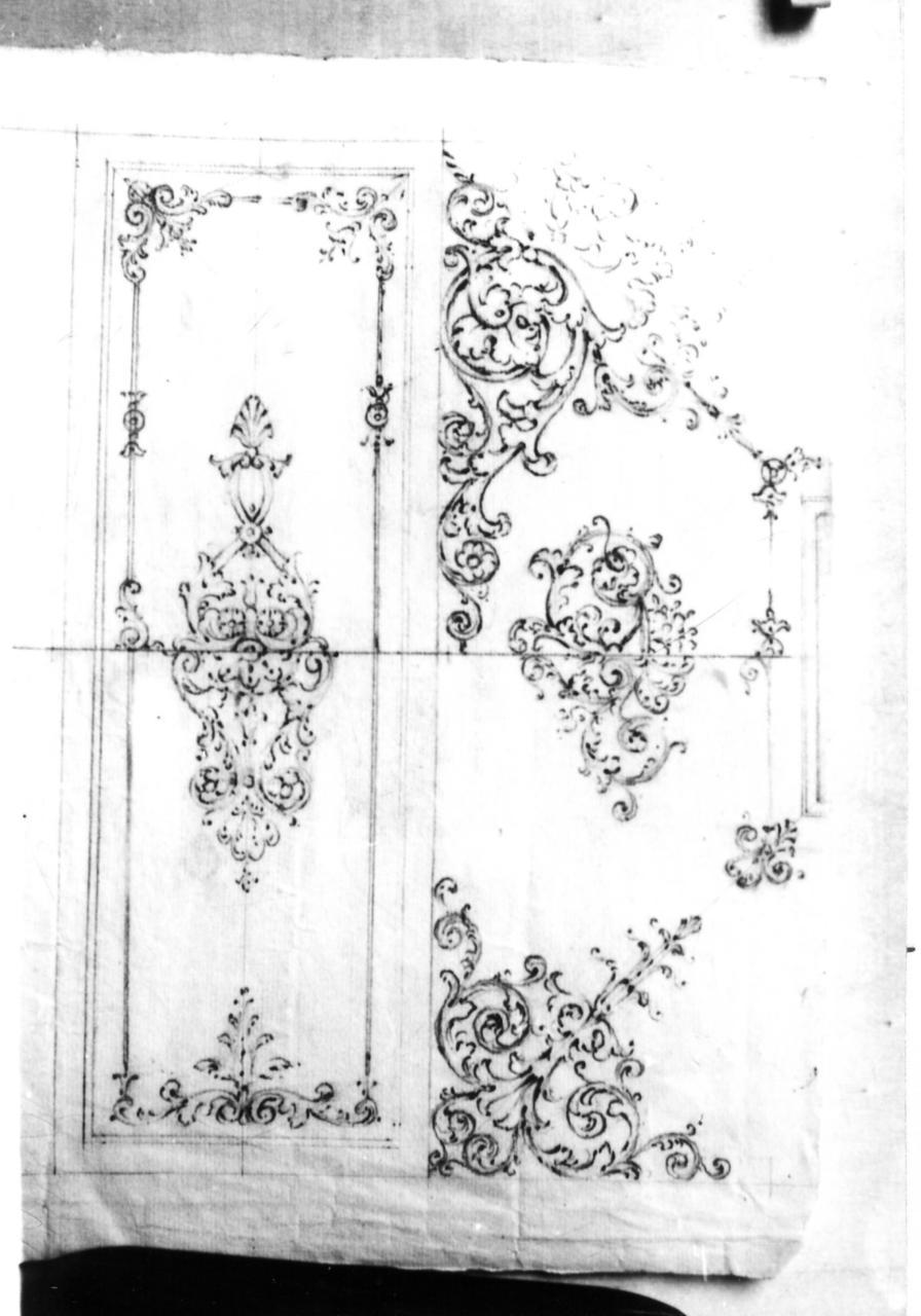 decorazione per soffitto (disegno) di Becchi Andrea (seconda metà sec. XIX)
