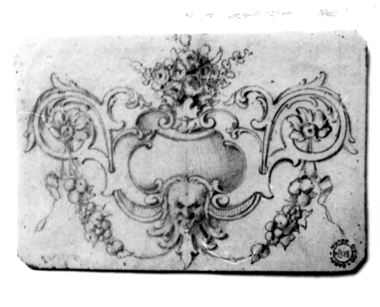 motivi decorativi a grottesche (disegno) di Becchi Andrea (seconda metà sec. XIX)