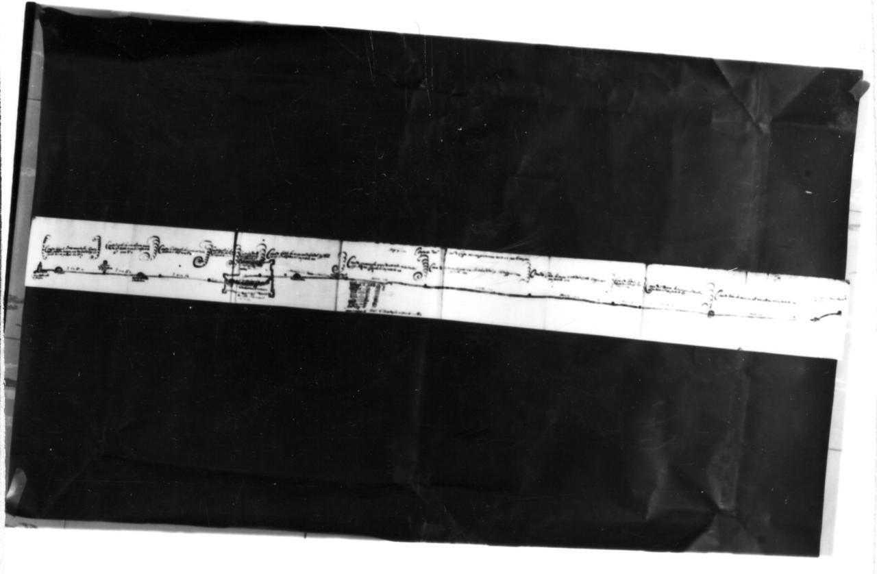 mappa del canale di Carpi (disegno) - ambito carpigiano (fine sec. XVII)