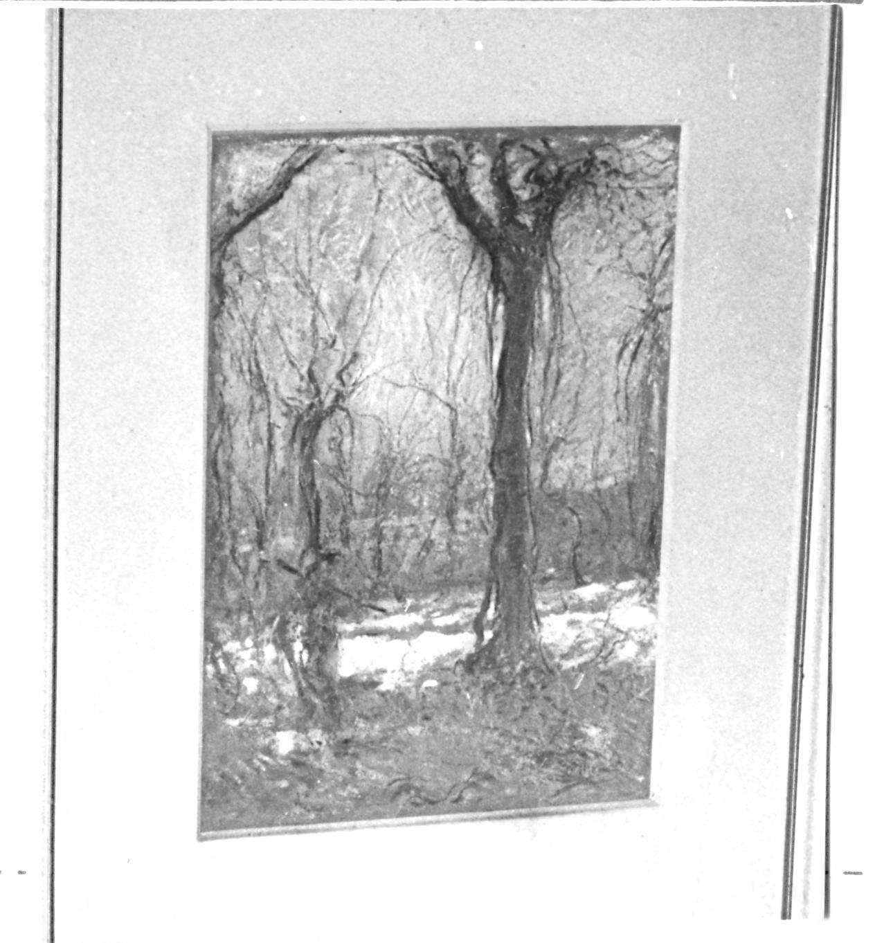 parco in inverno (disegno) di Messori Orfeo (sec. XX)