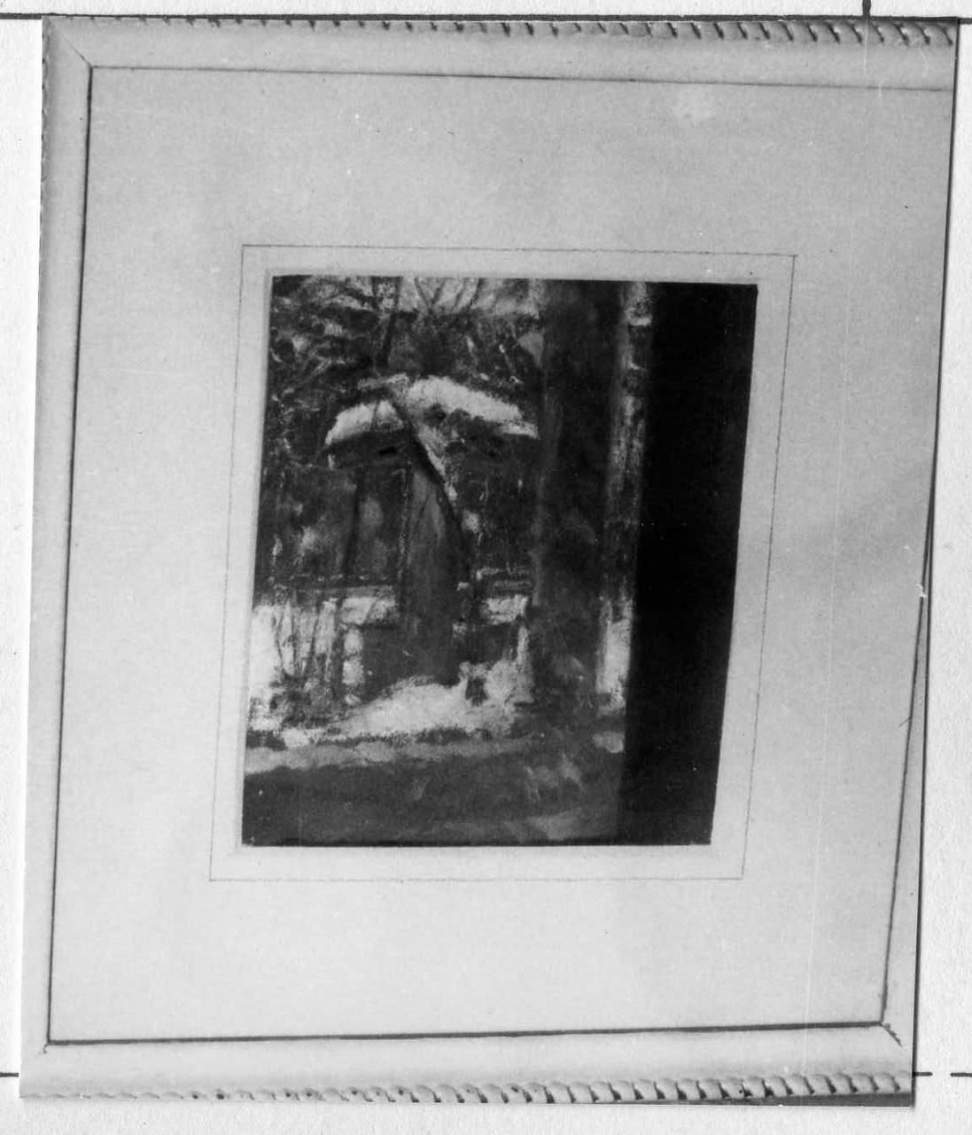 veduta del cortile di Santa Chiara in Carpi (disegno) di Messori Orfeo (primo quarto sec. XX)