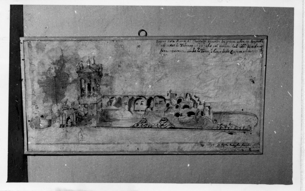 rocca di Guastalla (disegno) di Battaglia Giovan Battista (sec. XVII)