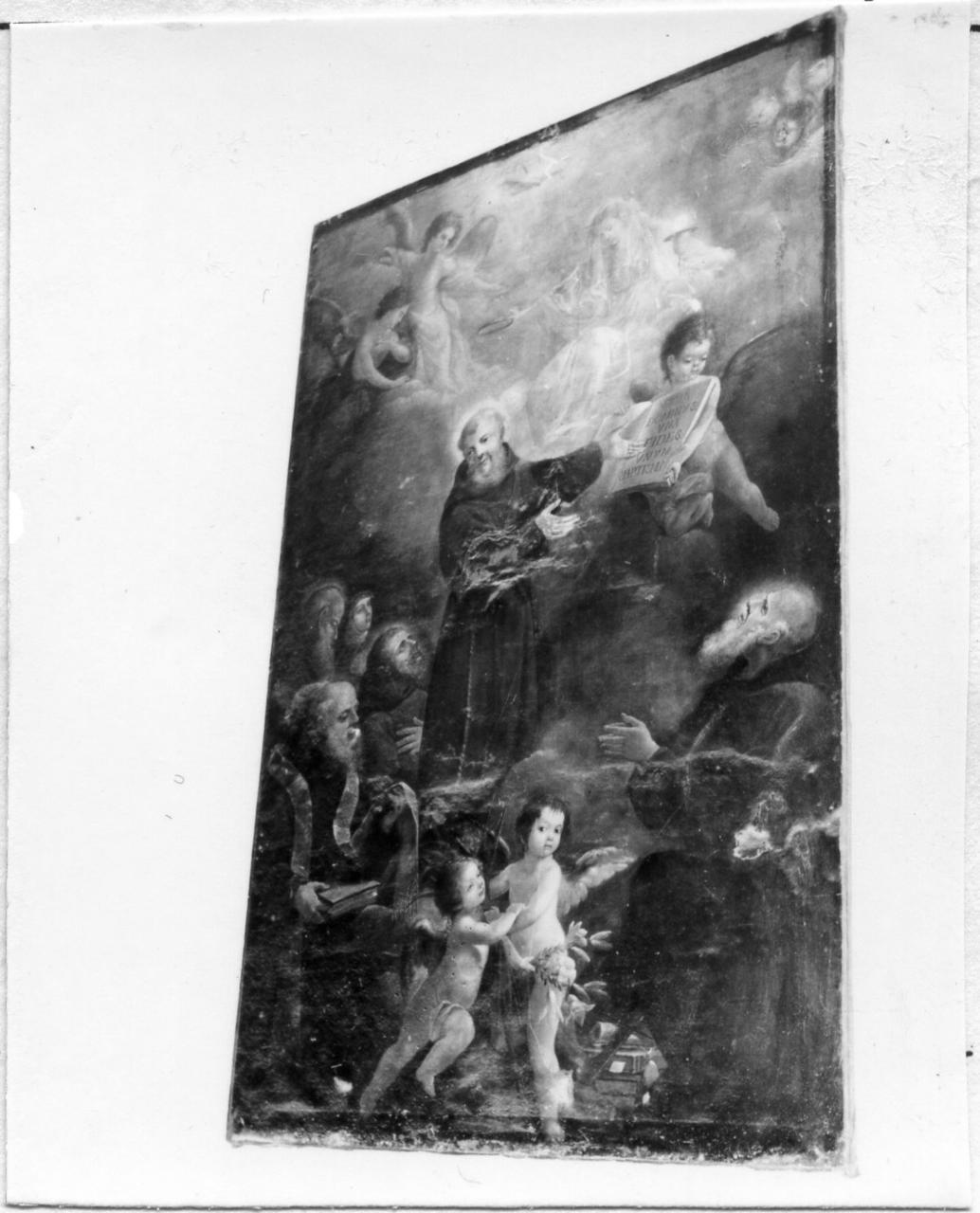 Fede e tre Santi Cappuccini (dipinto) di Fabroni Domenico (sec. XVIII)