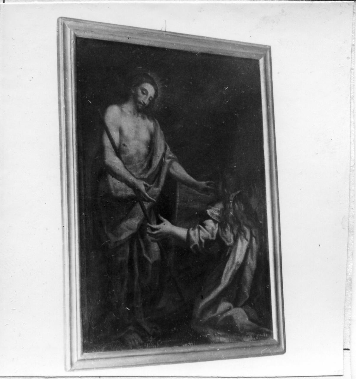 apparizione di Cristo risorto a Santa Maria Maddalena (dipinto) - ambito emiliano (metà sec. XVII)