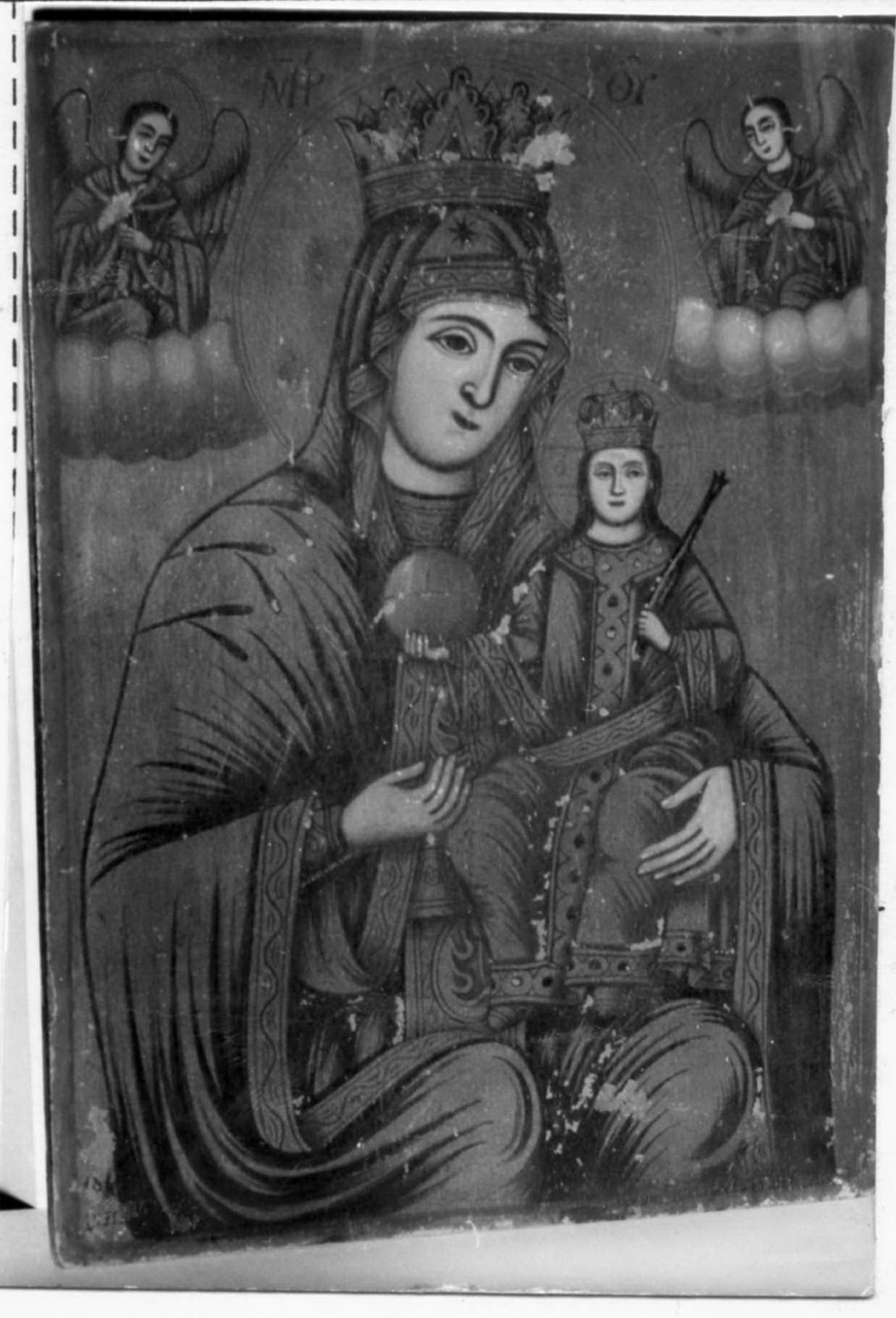 Madonna con Bambino e angeli (dipinto) - ambito balcanico (sec. XVIII)