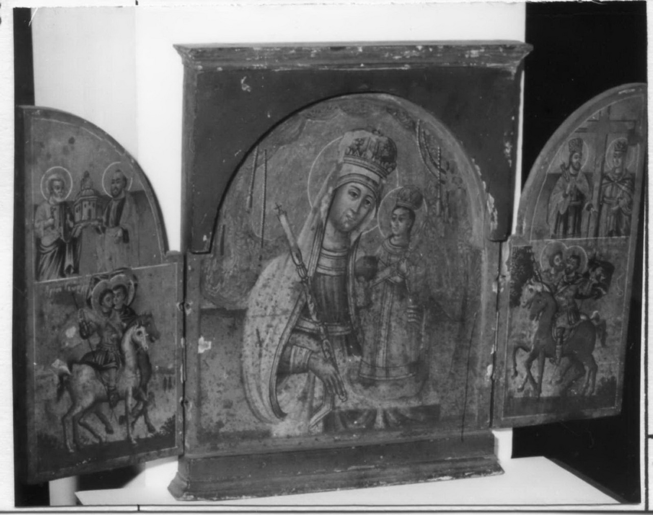 Madonna con Bambino e Santi (trittico) - ambito balcanico (sec. XVII)