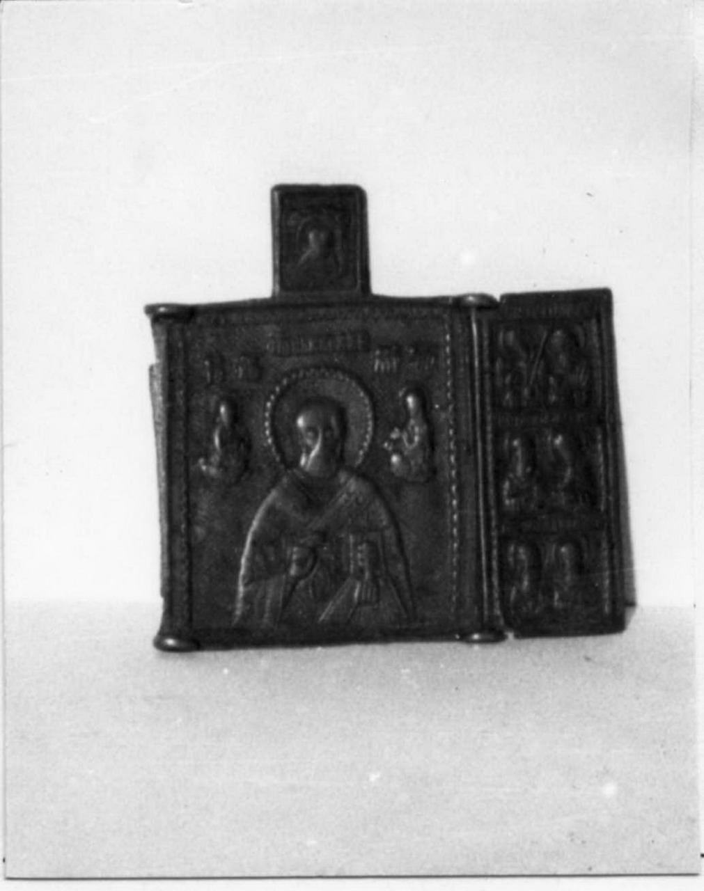 San Nicola di Bari e Santi (trittico portatile, frammento) - bottega balcanica (fine/inizio secc. XVII/ XVIII)