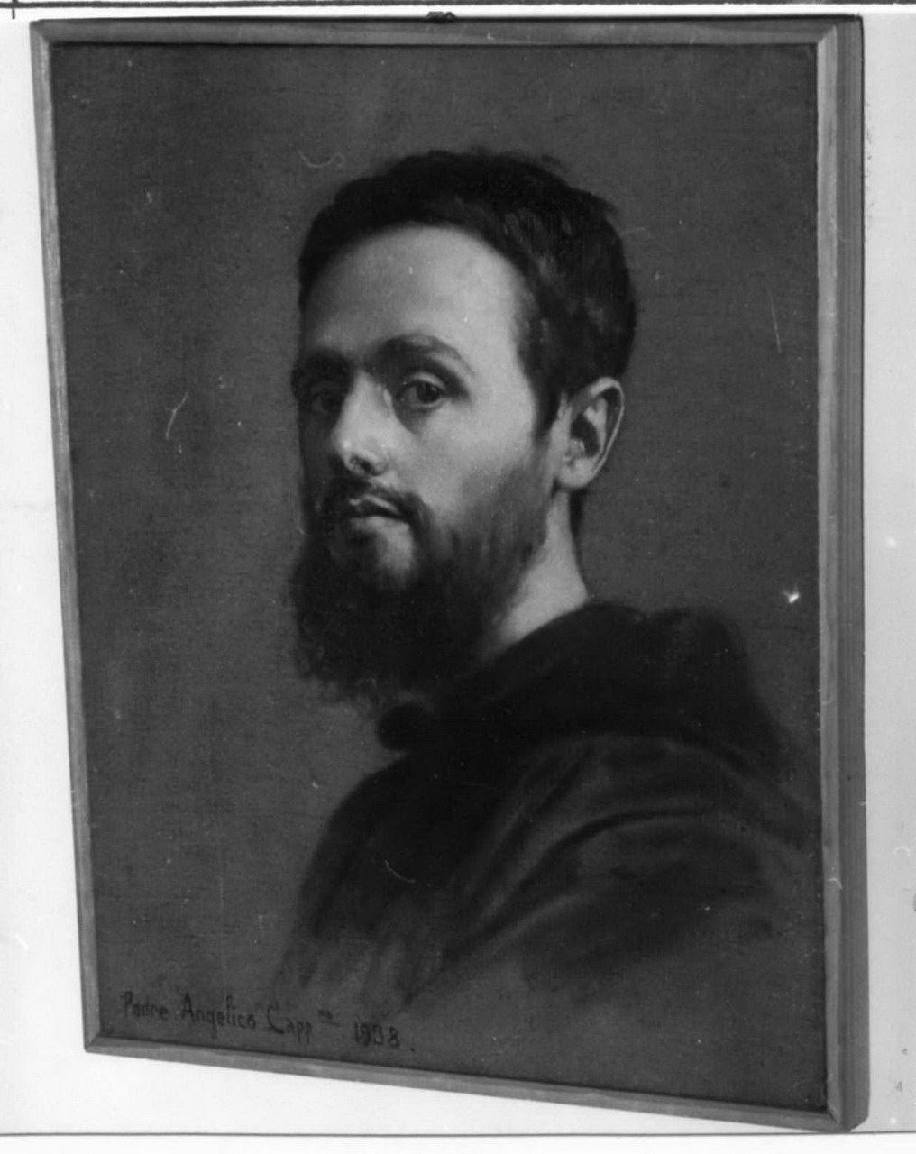 autoritratto di Graziano Arvedo Bertini (dipinto) di Bertini Graziano Arvedo detto Fra' Angelico da Villarotta (secondo quarto sec. XX)