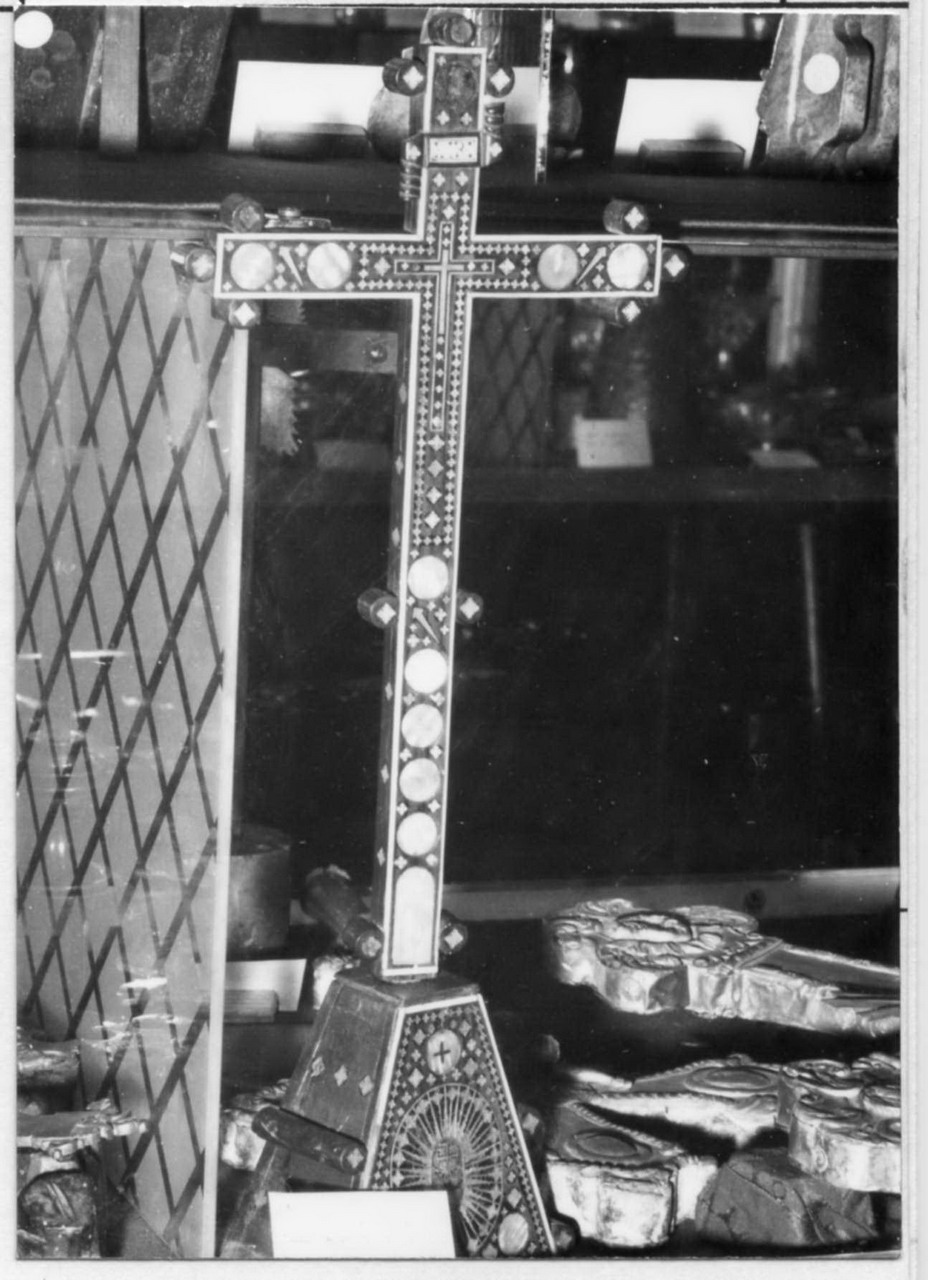 stemma dell'Ordine francescano (croce da tavolo) - bottega palestinese (metà sec. XVIII)