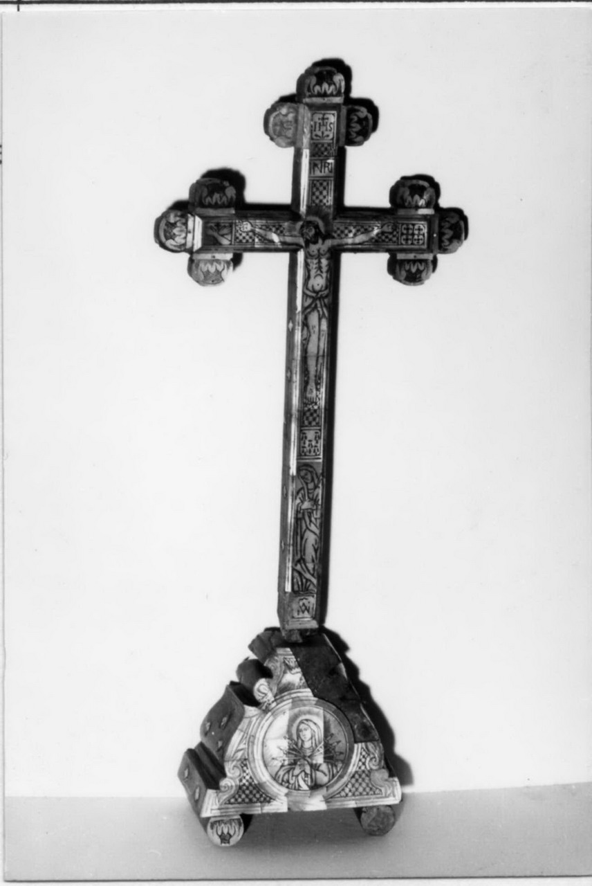 Cristo crocifisso (croce da tavolo) - bottega palestinese (prima metà sec. XVIII)