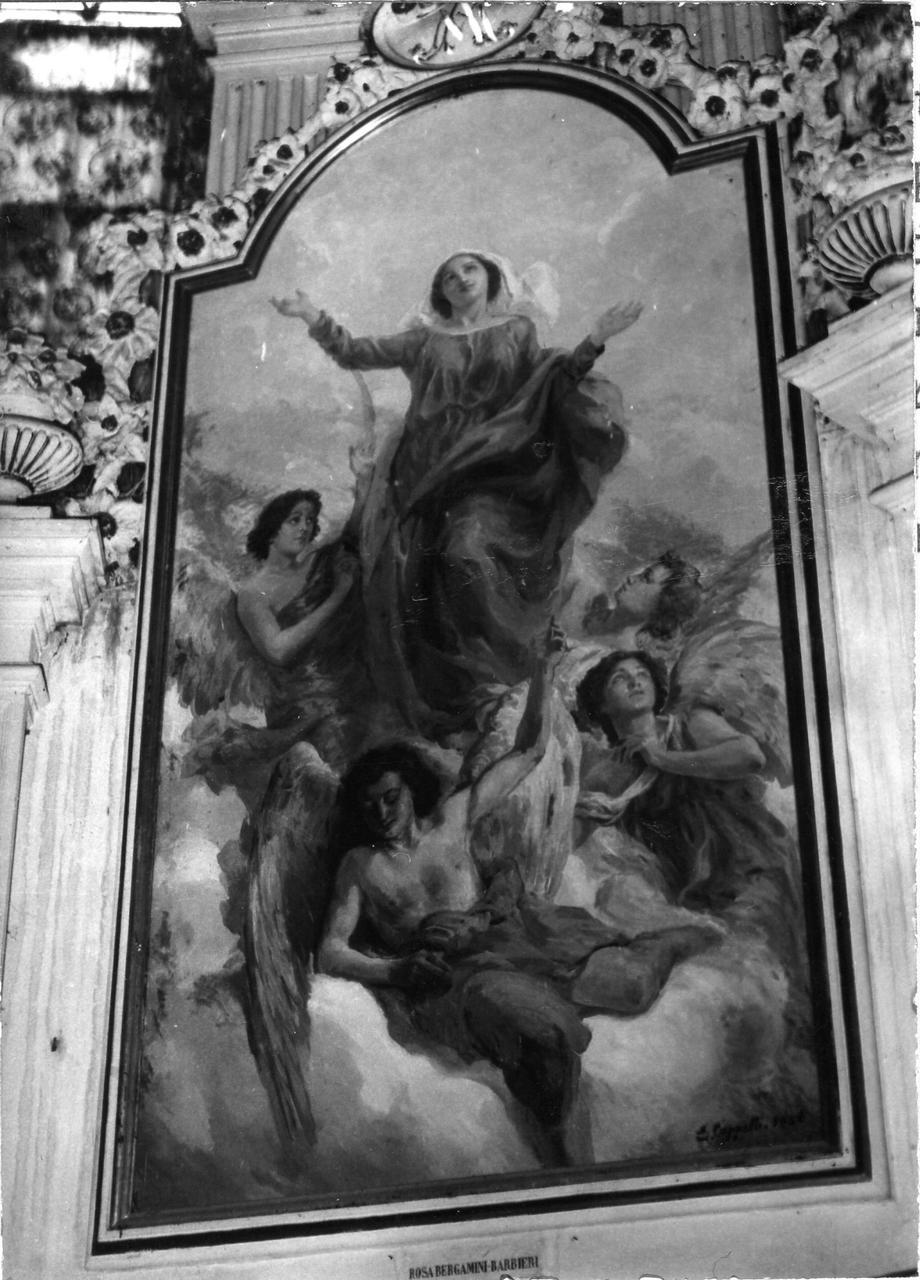 Madonna Assunta con angeli (dipinto) di Cappelli Evaristo (secondo quarto sec. XX)