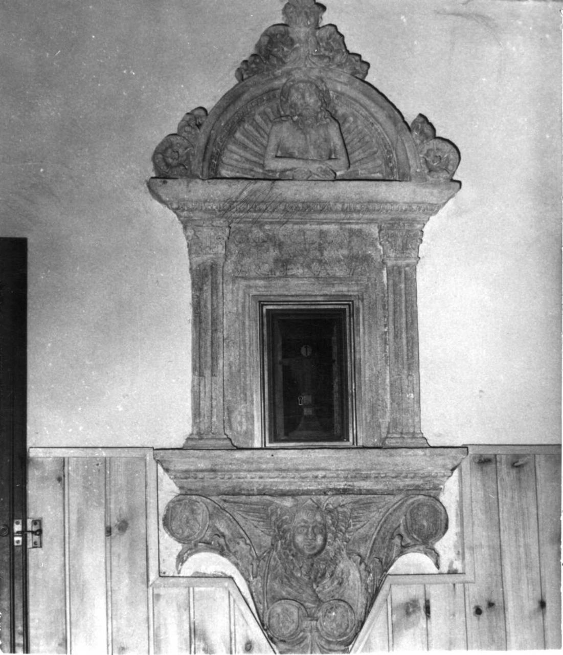 tabernacolo murale - bottega toscana (prima metà sec. XVI)