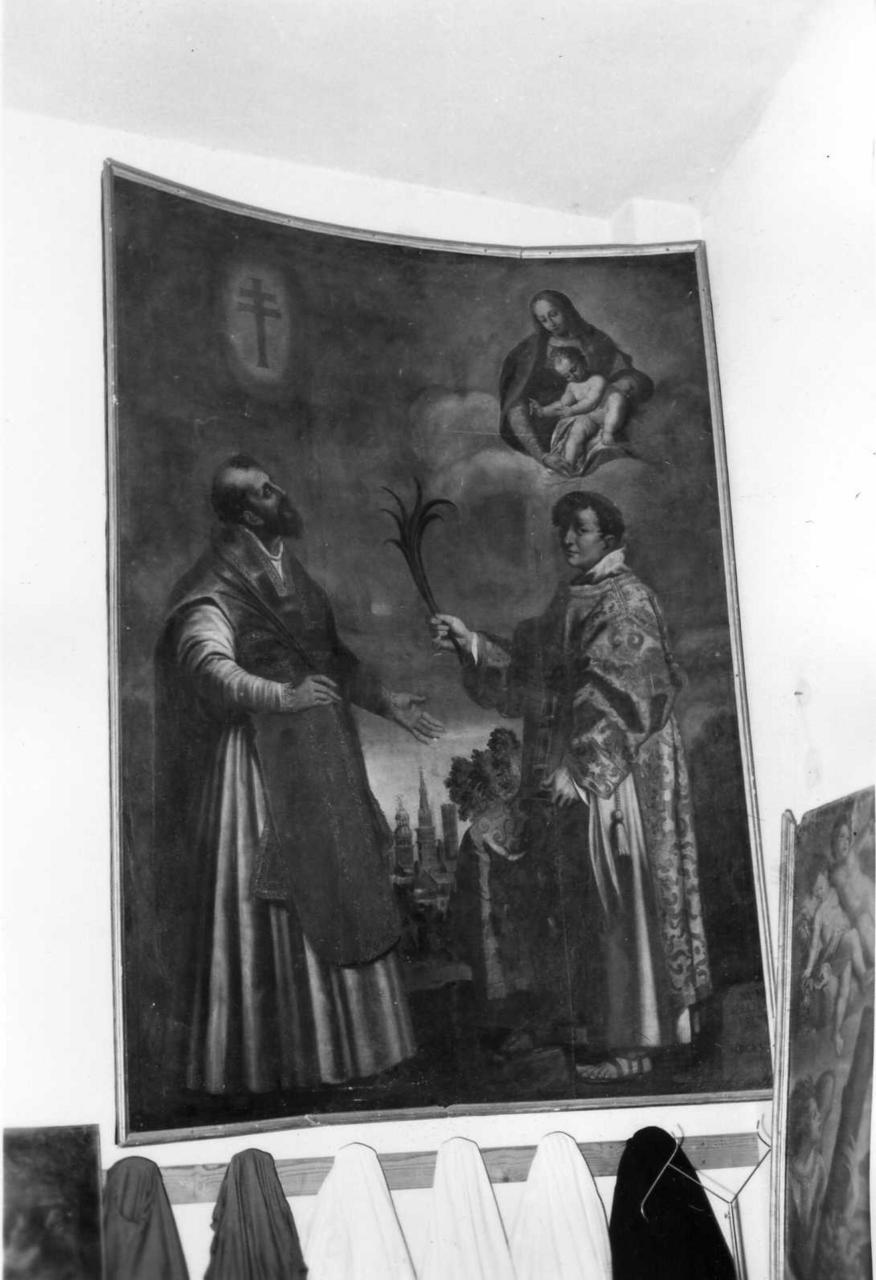 Madonna con Bambino e i Santi Faustino Giovita (dipinto) di Dell'Abate Ercole (inizio sec. XVII)
