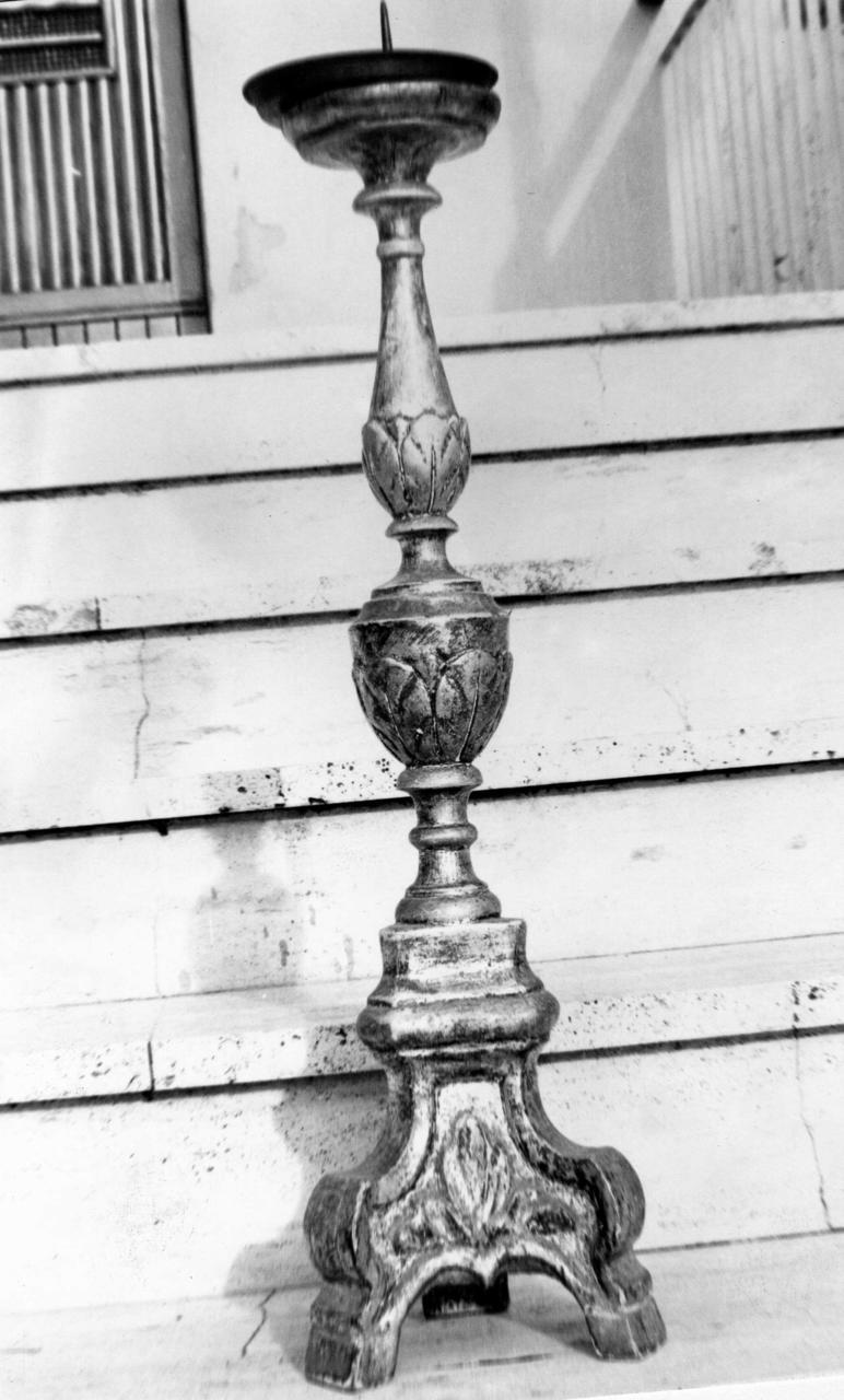 candeliere, serie - bottega emiliana (fine/inizio secc. XVIII/ XIX)