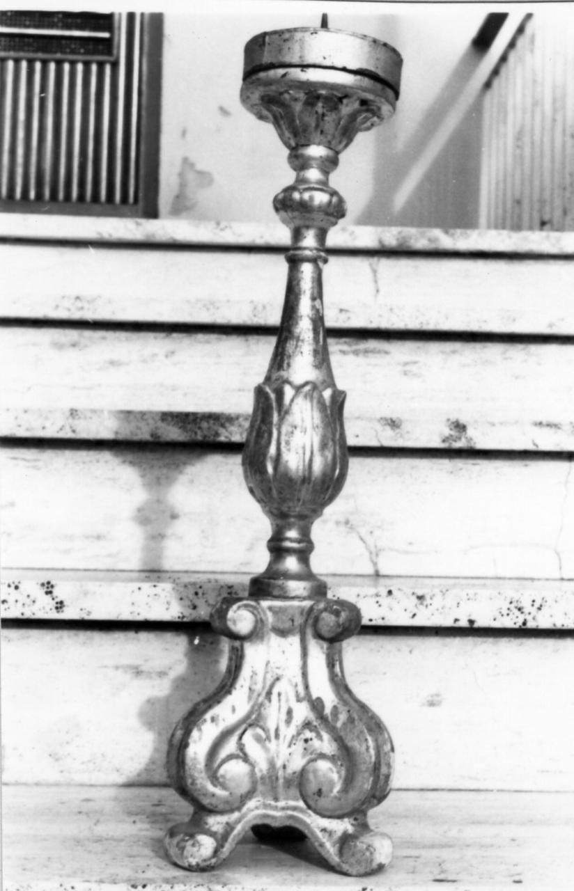 candeliere, serie - bottega emiliana (fine/inizio secc. XVIII/ XIX)