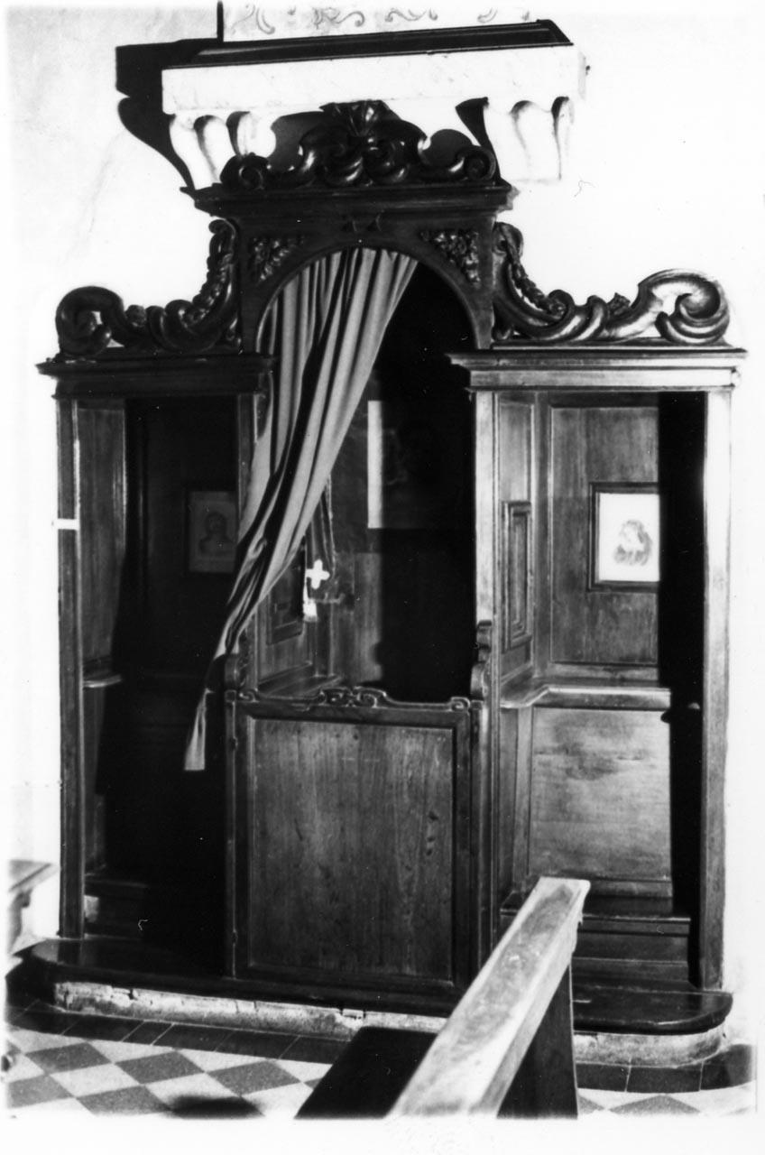 confessionale, serie - bottega reggiana (prima metà sec. XVIII)