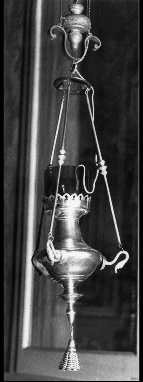 lampada pensile, serie - bottega emiliana (sec. XIX)