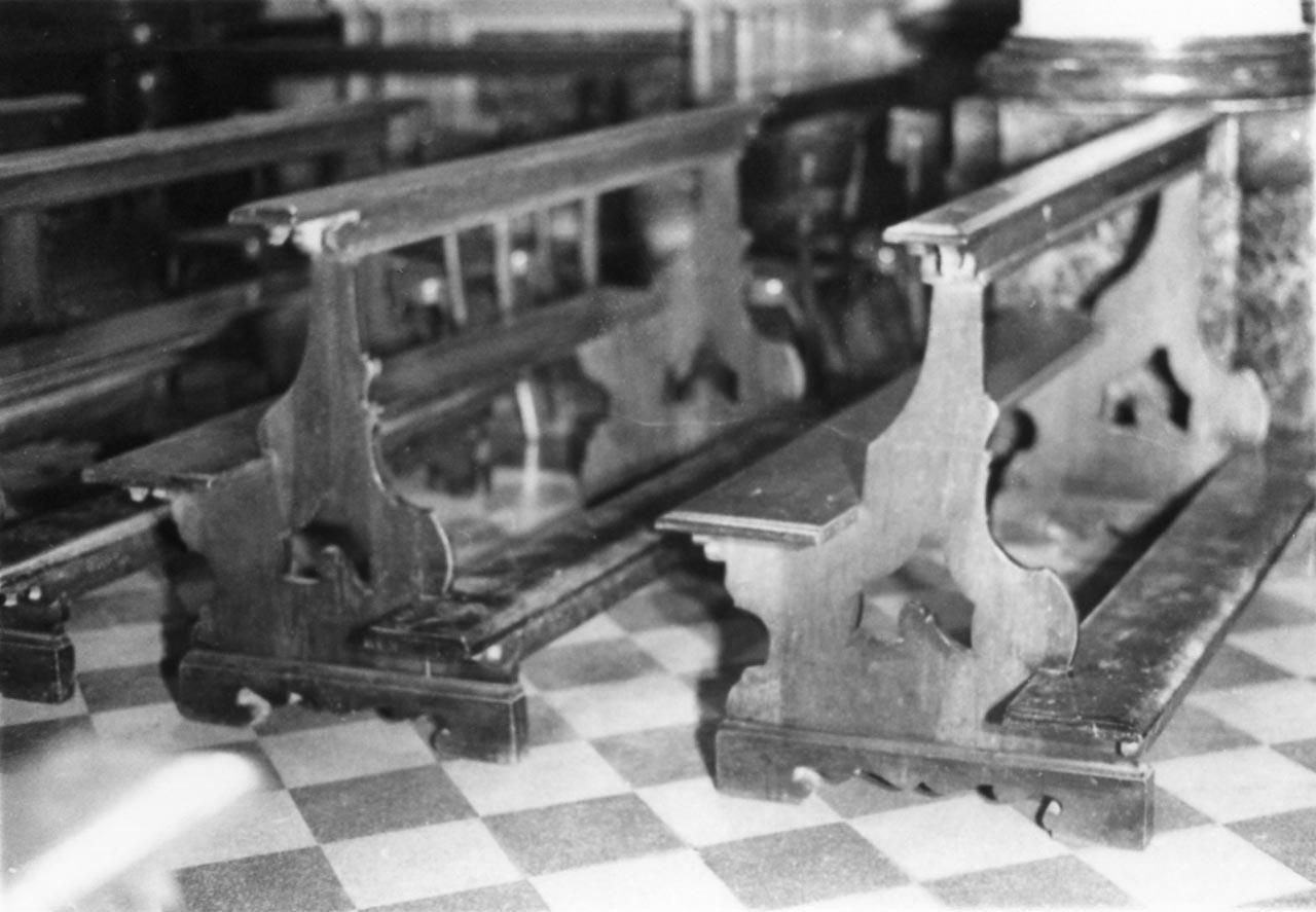 banco da chiesa, serie - bottega reggiana (sec. XIX)