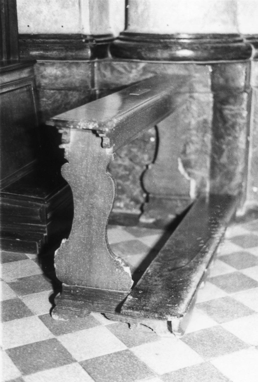 banco da chiesa, serie - bottega reggiana (sec. XVIII)