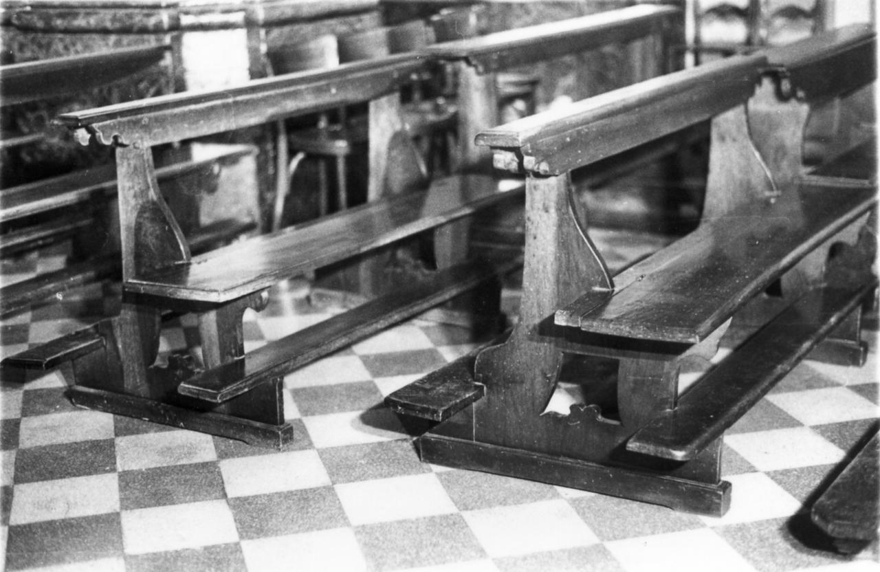 banco da chiesa, serie - bottega reggiana (sec. XIX)