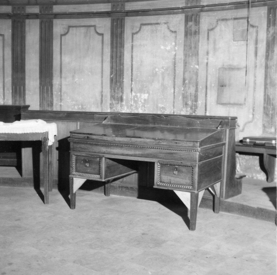 scrivania - a ribalta - bottega reggiana (fine sec. XIX)