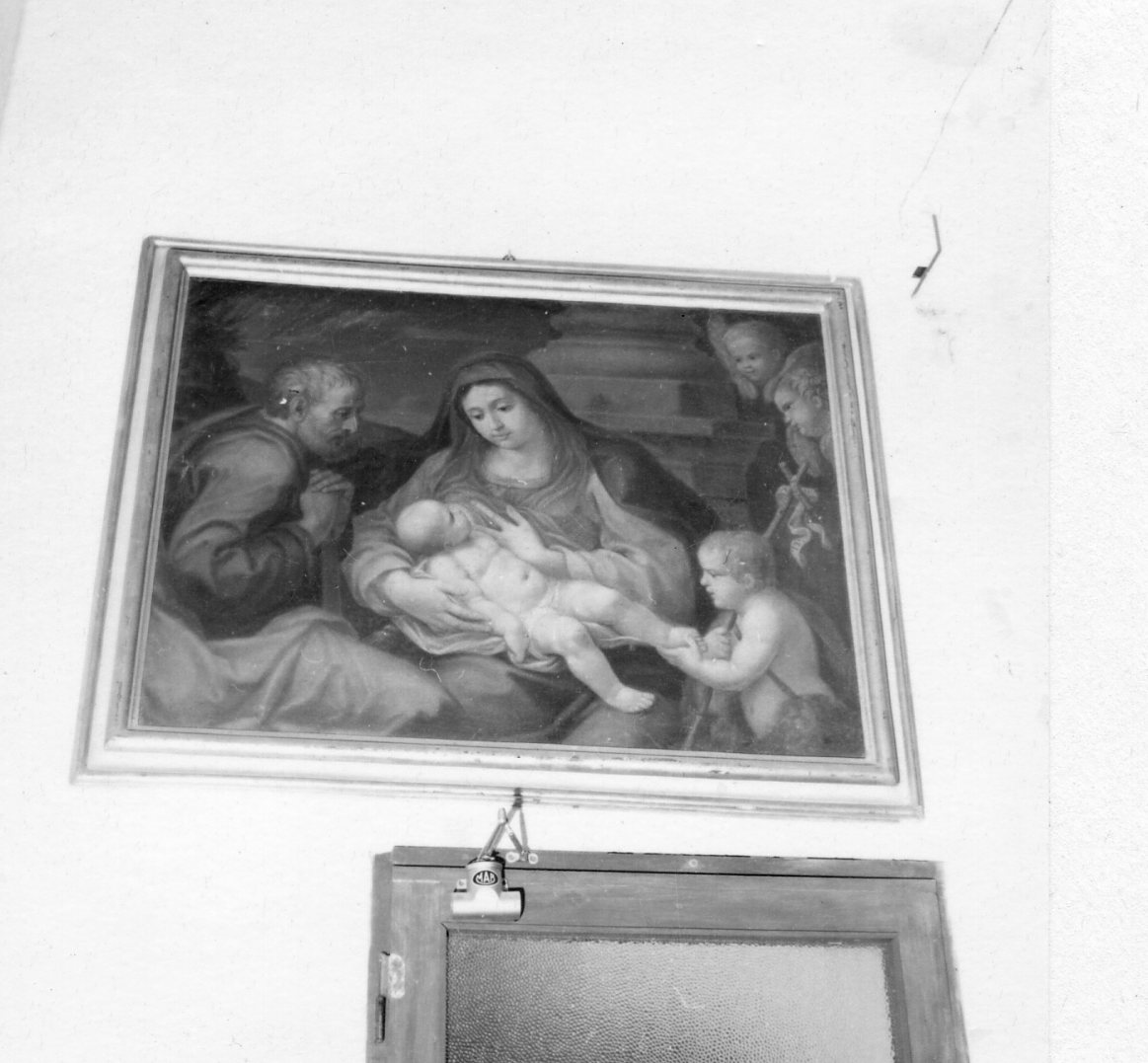 Sacra Famiglia con San Giovanni Battista bambino (dipinto) - ambito emiliano (prima metà sec. XVIII)