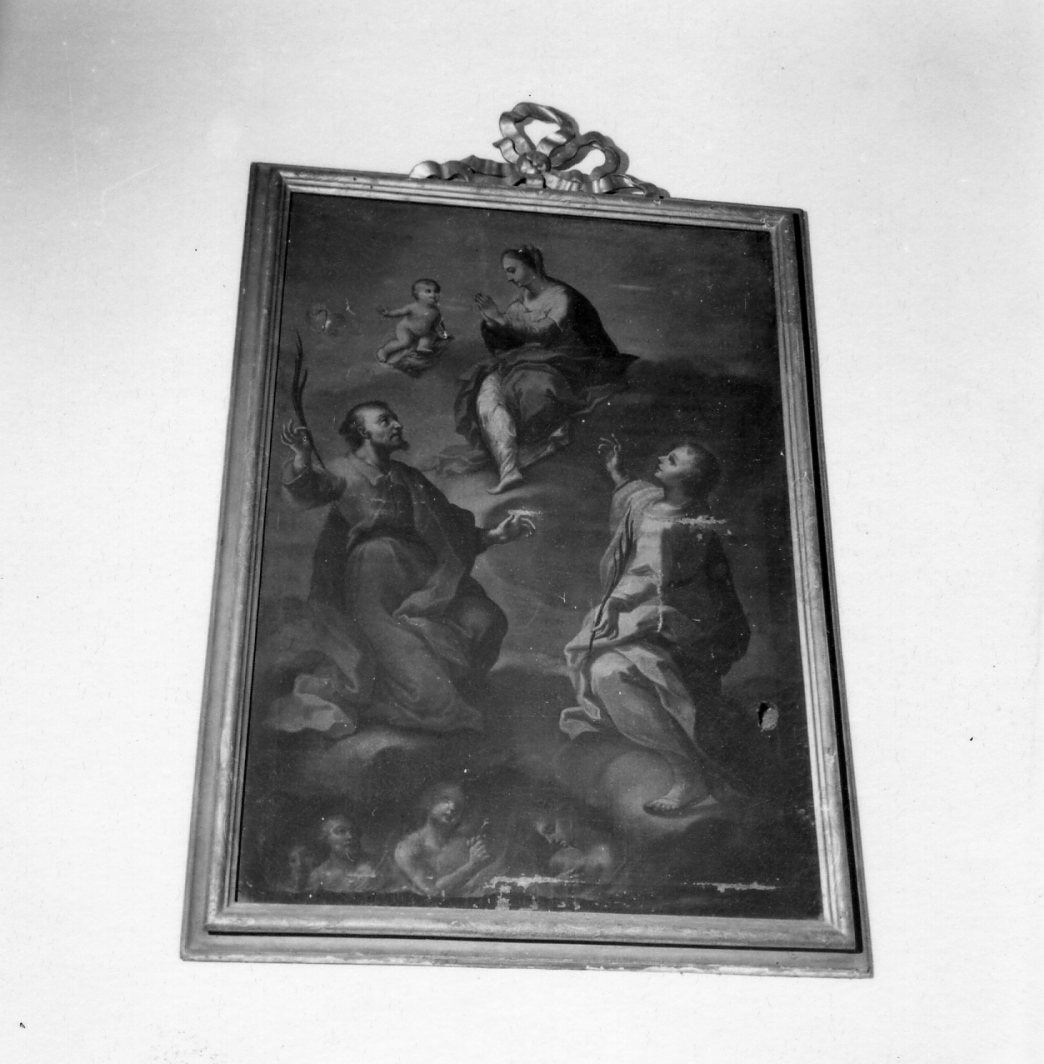 Madonna della Ghiara con San Crispino e San Crispiniano (dipinto) - ambito emiliano (sec. XVIII)