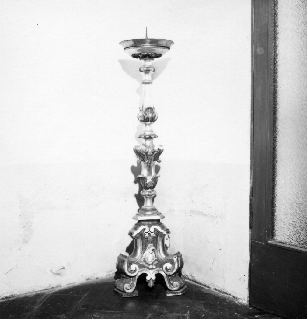 candeliere d'altare, serie - bottega emiliana (sec. XIX)