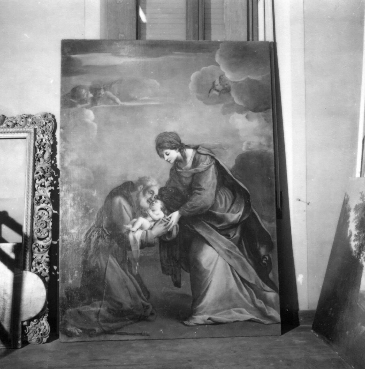 Madonna con San Felice di Cantalice (dipinto) di Tiarini Alessandro (sec. XVII)