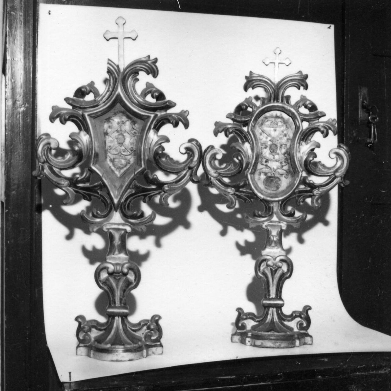 reliquiario, serie - bottega emiliana (sec. XVIII)