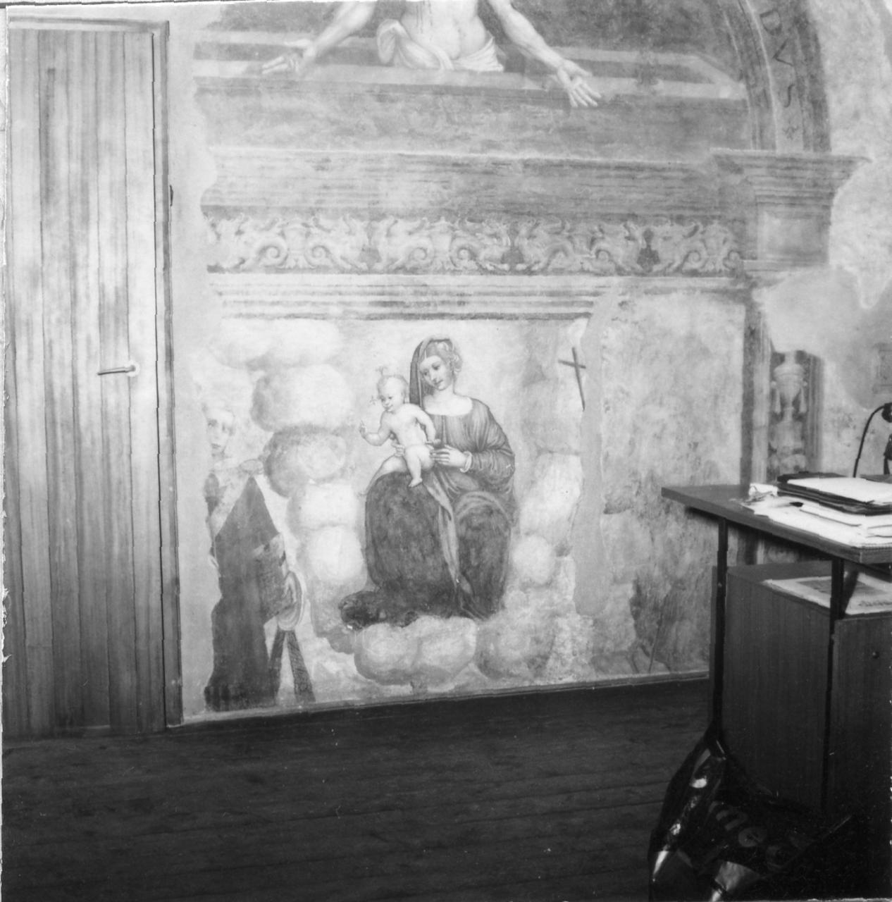 ancona con Cristo che appare dal sepolcro e Madonna con Bambino e Santo Stefano (dipinto) - ambito emiliano (sec. XVI)