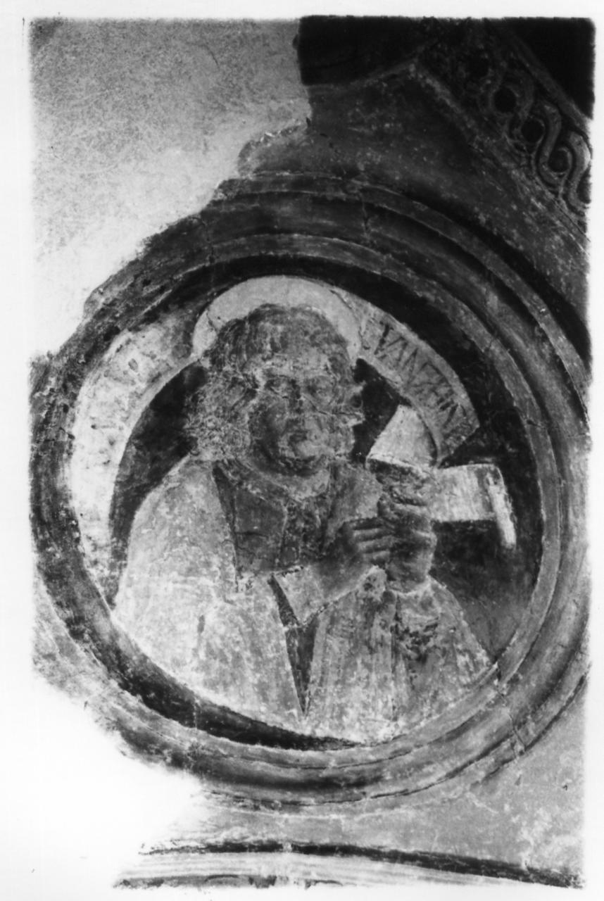 tre Evangelisti e decorazione a monocromo (dipinto) - ambito emiliano (inizio sec. XVI)