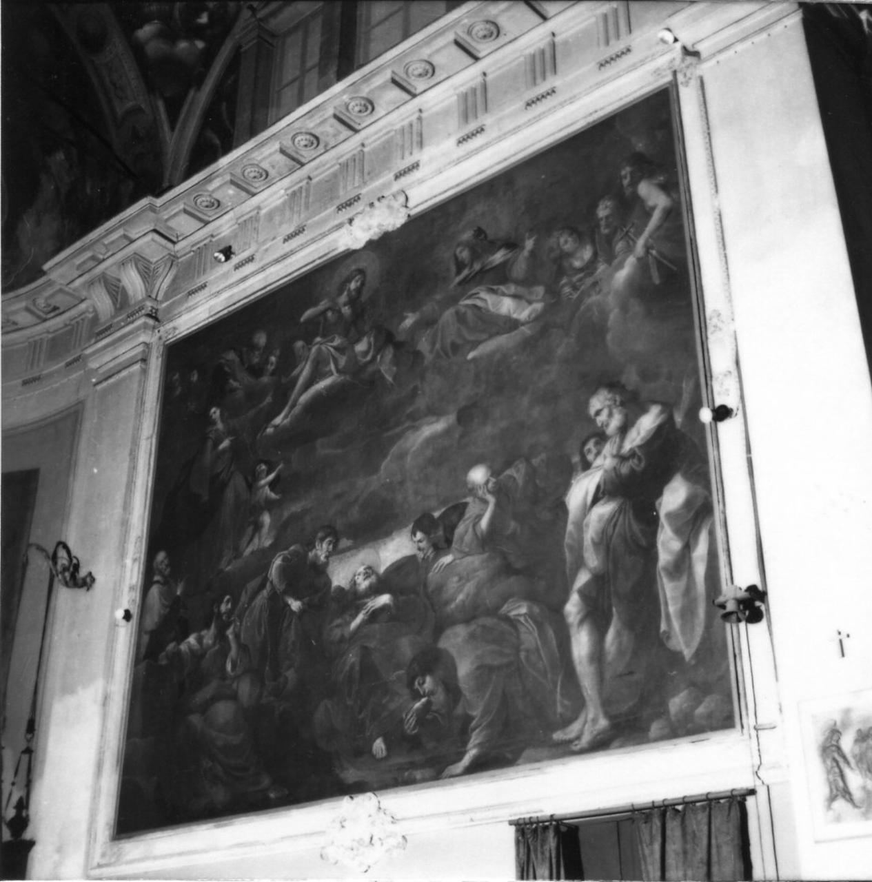 morte di San Giovanni Evangelista (dipinto) di Tiarini Alessandro (primo quarto sec. XVII)