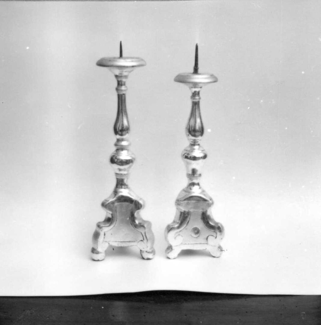 candeliere, coppia - bottega emiliana (sec. XIX)