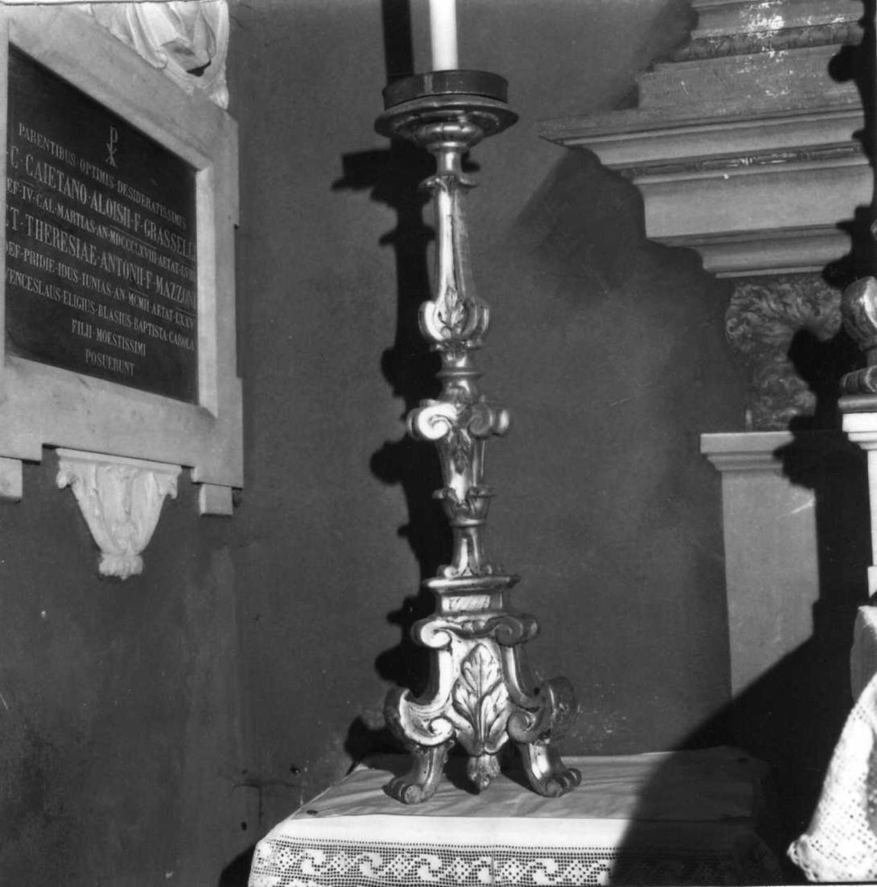 candeliere, serie - bottega emiliana (sec. XIX)