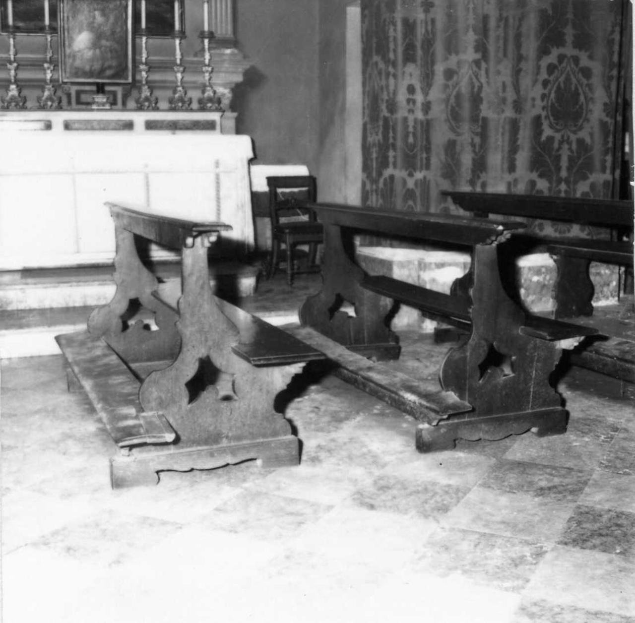 banco da chiesa, serie - bottega reggiana (sec. XIX)