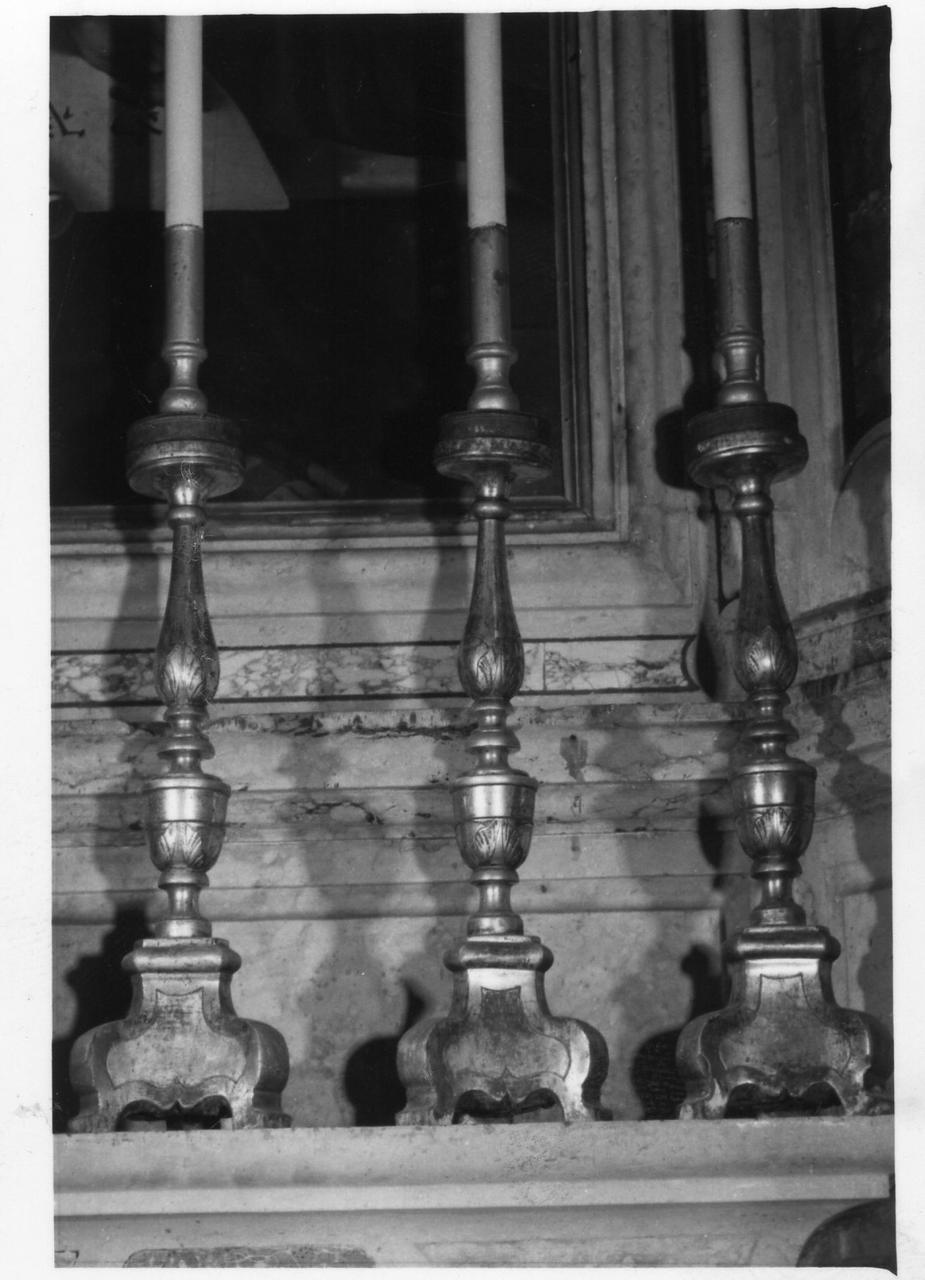 candeliere, serie - bottega modenese (prima metà sec. XIX)