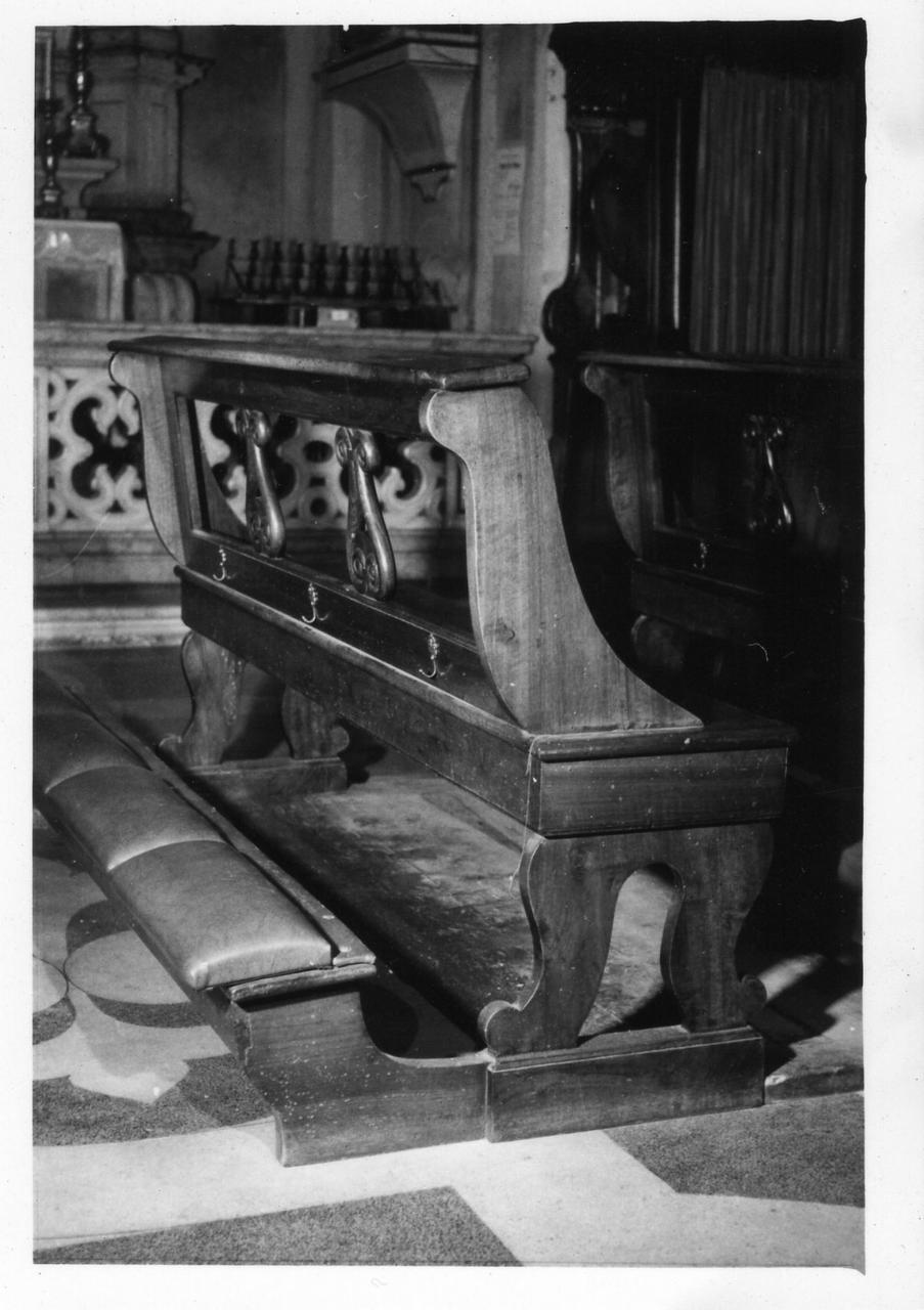 banco da chiesa, serie - bottega modenese (seconda metà sec. XIX)