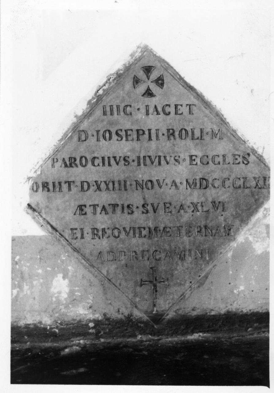 lapide tombale - bottega modenese (sec. XIX)