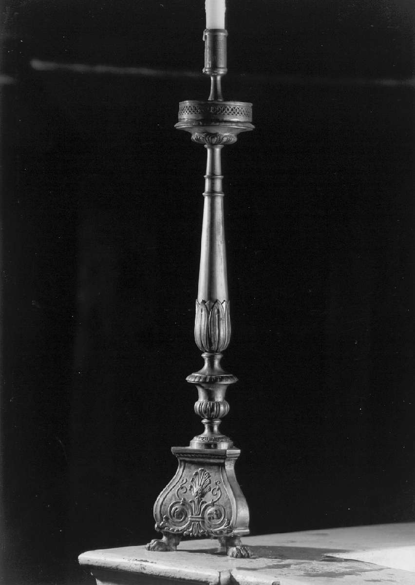 candeliere, serie - manifattura emiliana (fine/inizio secc. XVIII/ XIX)