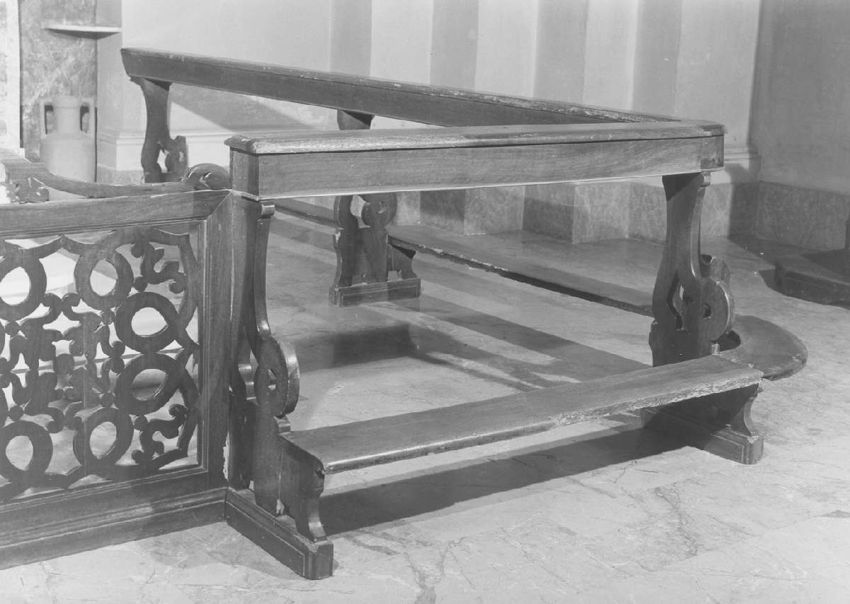 inginocchiatoio, serie - manifattura emiliana (fine/inizio secc. XIX/ XX)