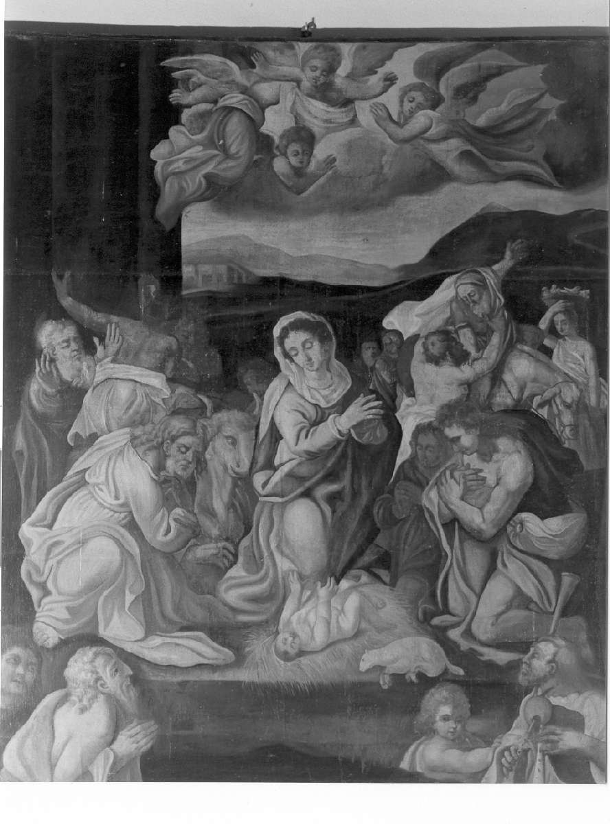 adorazione dei pastori (dipinto) - ambito emiliano (prima metà sec. XVII)