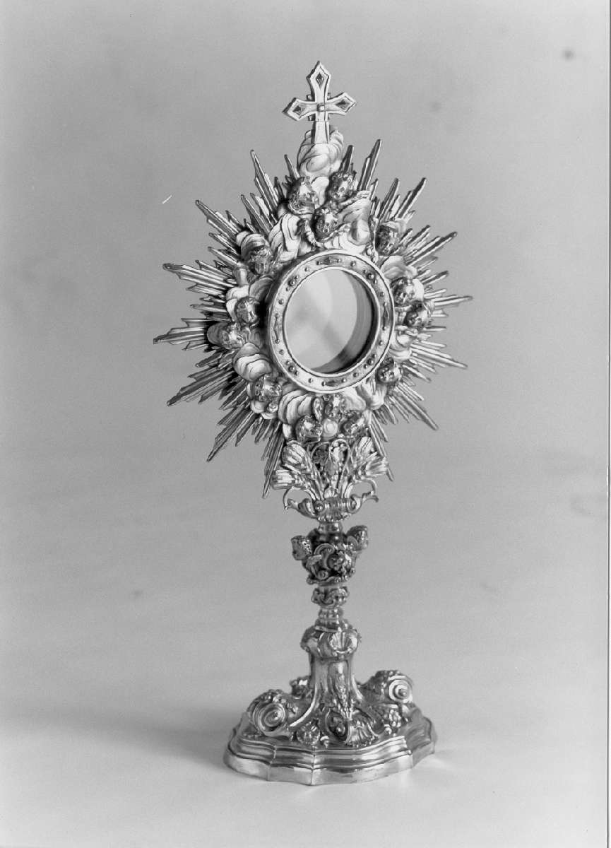 ostensorio - a raggiera - manifattura emiliana (inizio sec. XIX)