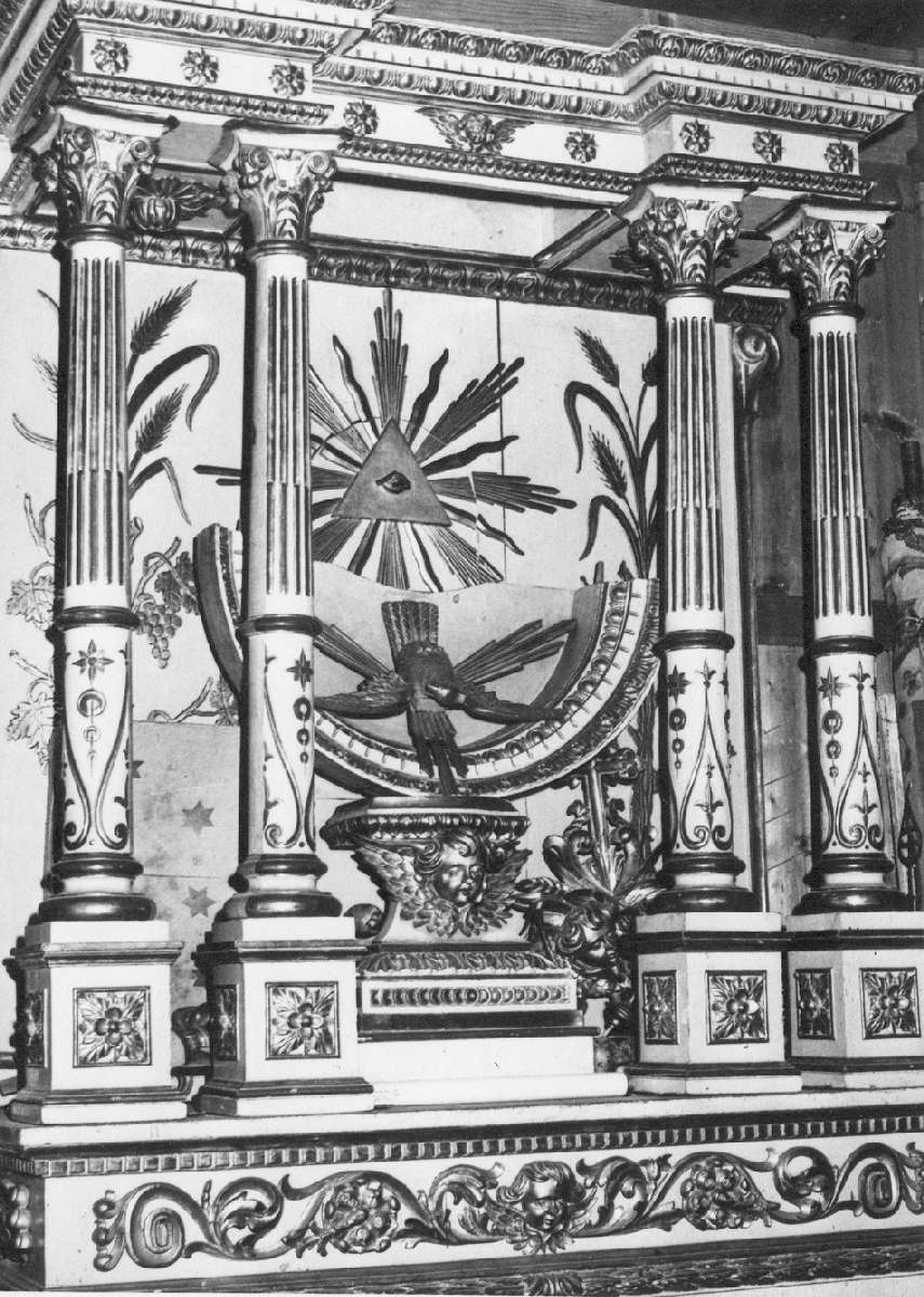 trono per esposizione eucaristica - manifattura emiliana (seconda metà sec. XIX)